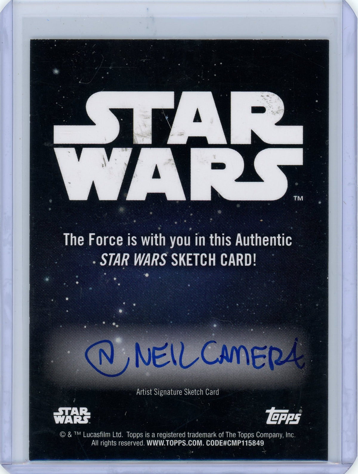 Topps Star Wars - The Force is With You - HAN SOLO Sketch 1/1 - Neil Camera