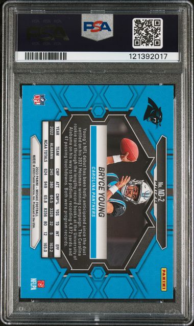 2023 Panini Mosaic #ND2 - Bryce Young - Reactive Blue - ROOKIE - PSA - ROOKIE