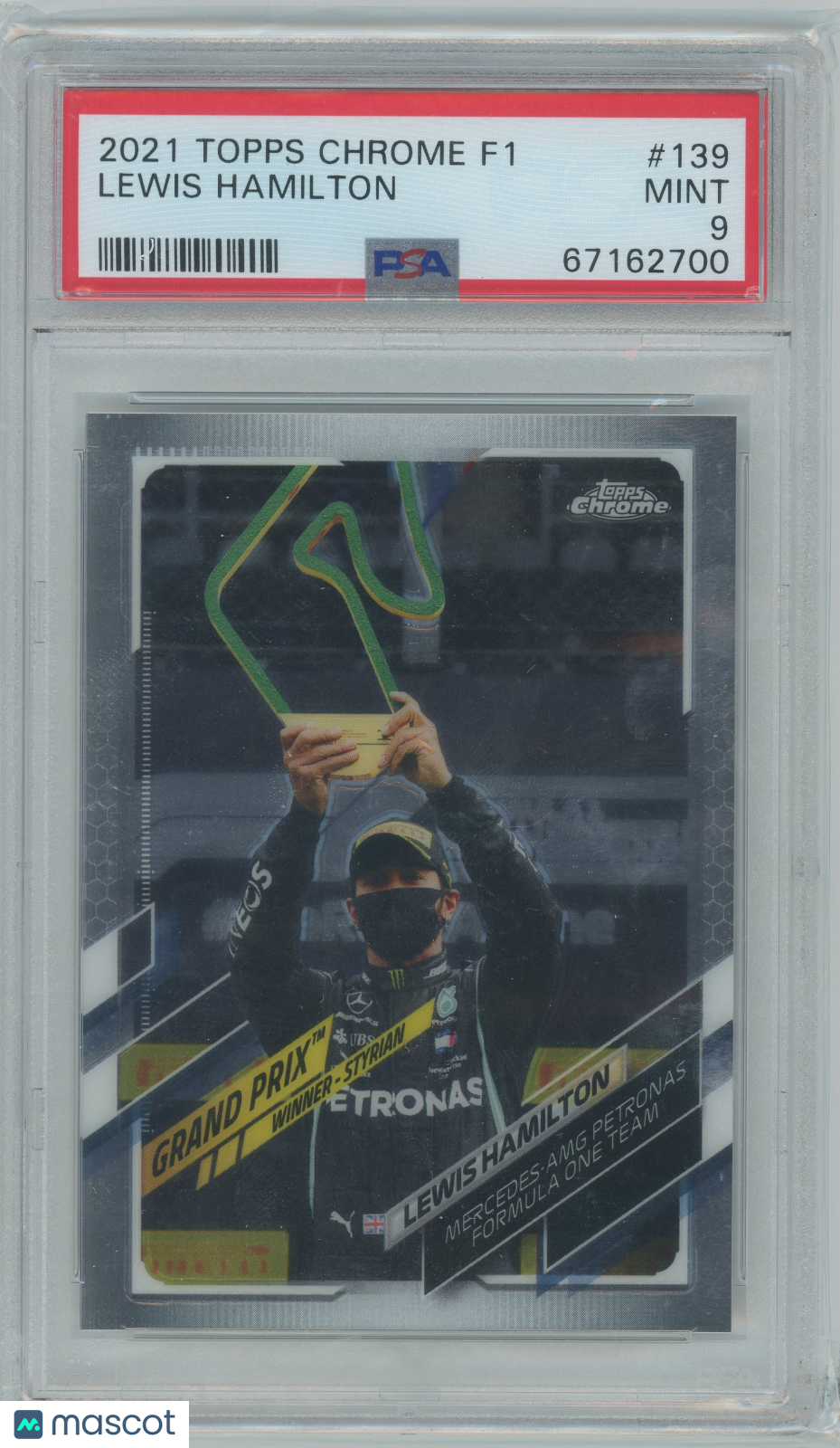 2021 Topps Chrome Formula 1 Lewis Hamilton #139 PSA 9