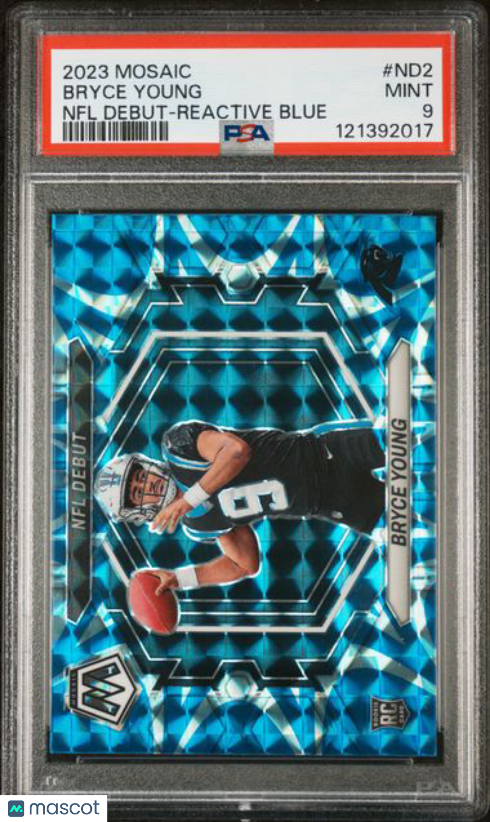 2023 Panini Mosaic #ND2 - Bryce Young - Reactive Blue - ROOKIE - PSA - ROOKIE