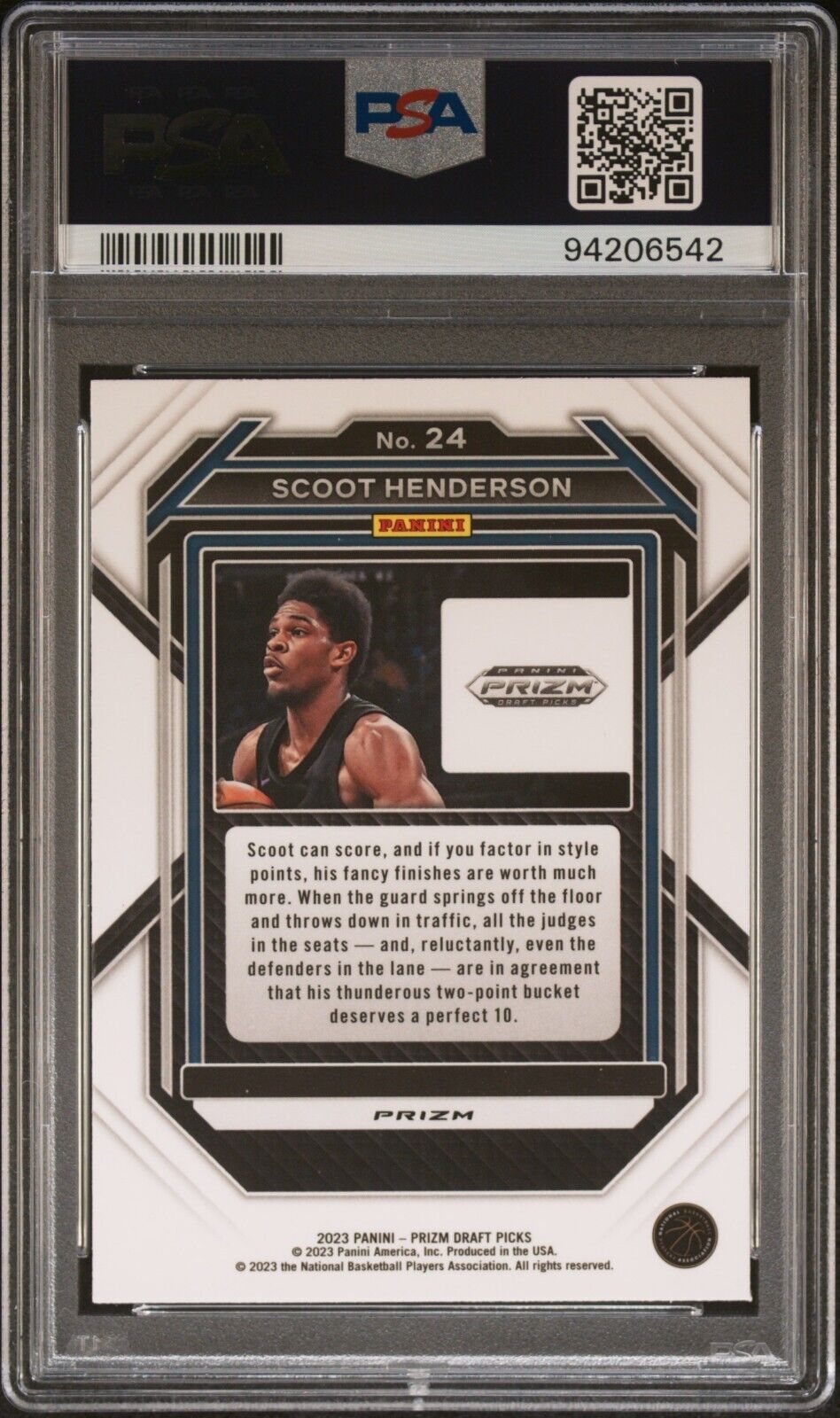 2023-24 Prizm Draft Picks Scoot Henderson #24 Silver Prizm Rookie PSA 10