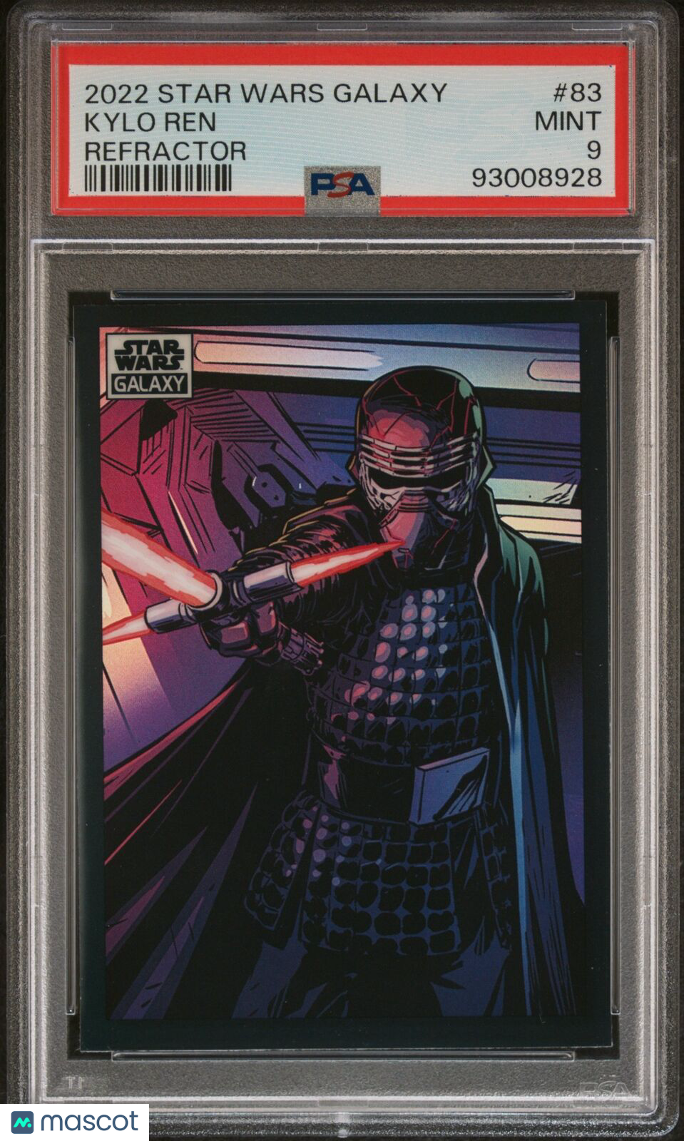 2022 TOPPS CHROME STAR WARS GALAXY REFRACTOR #83 KYLO REN PSA 9
