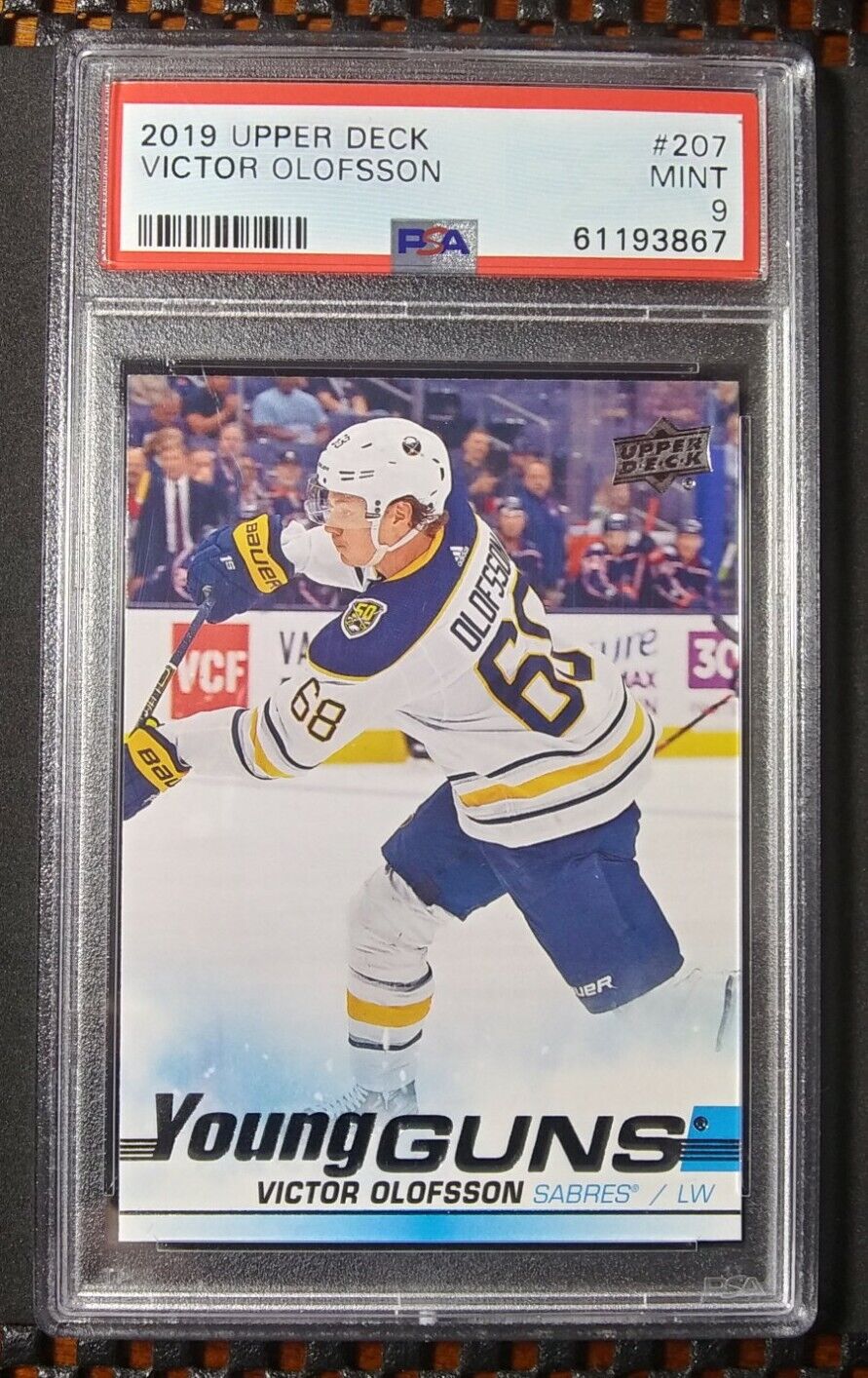 2019-20 Upper Deck Victor Olofsson #207 Rookie - Young Guns ROOKIE - PSA 9
