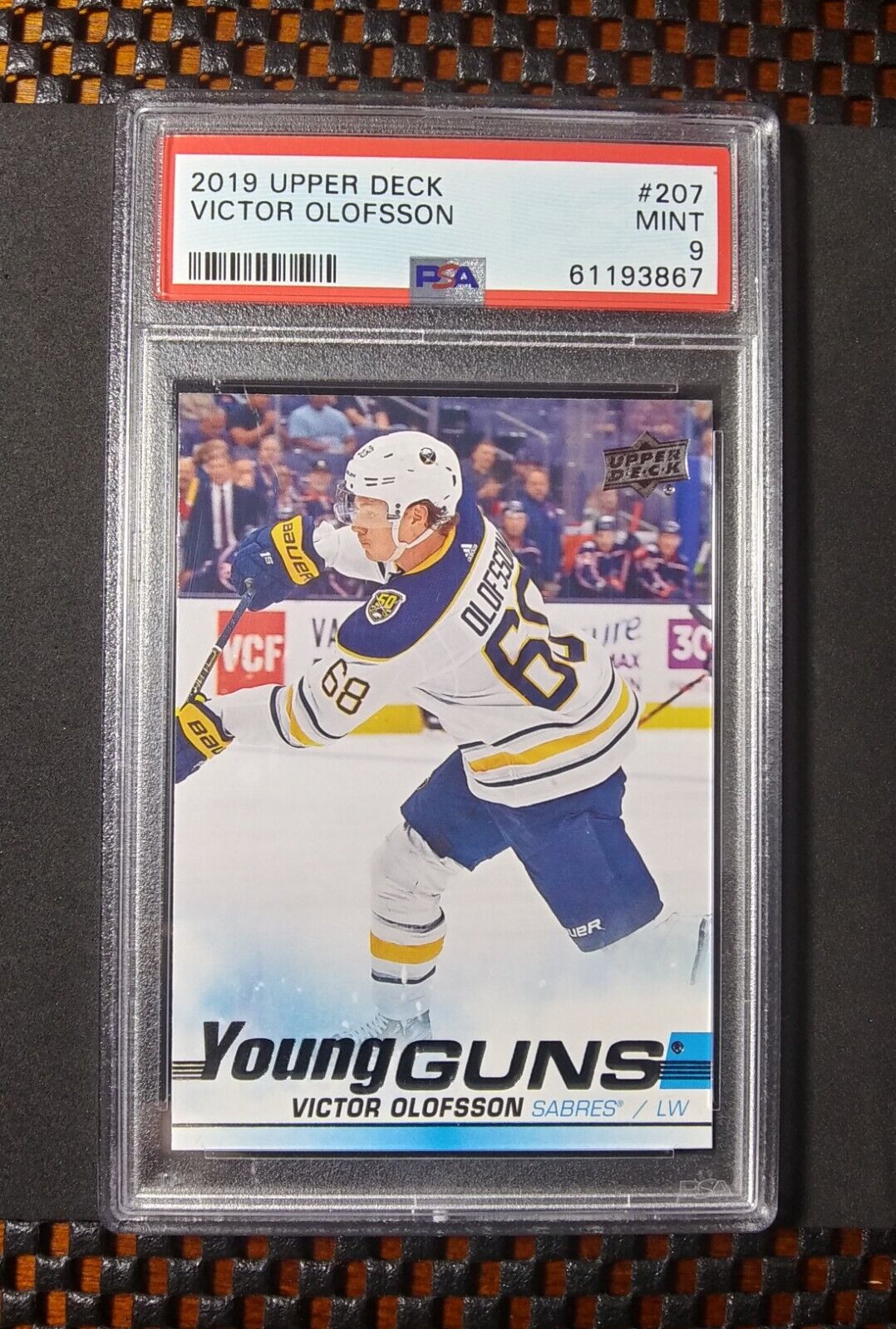 2019-20 Upper Deck Victor Olofsson #207 Rookie - Young Guns ROOKIE - PSA 9
