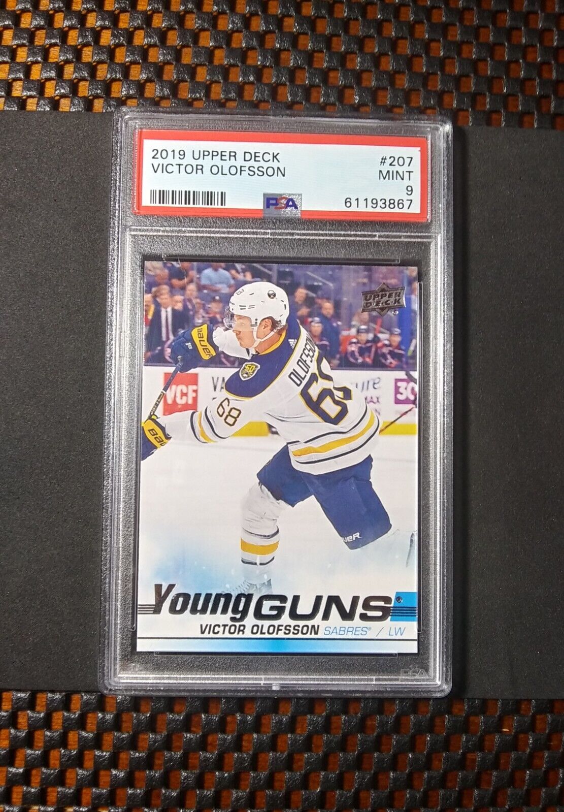 2019-20 Upper Deck Victor Olofsson #207 Rookie - Young Guns ROOKIE - PSA 9