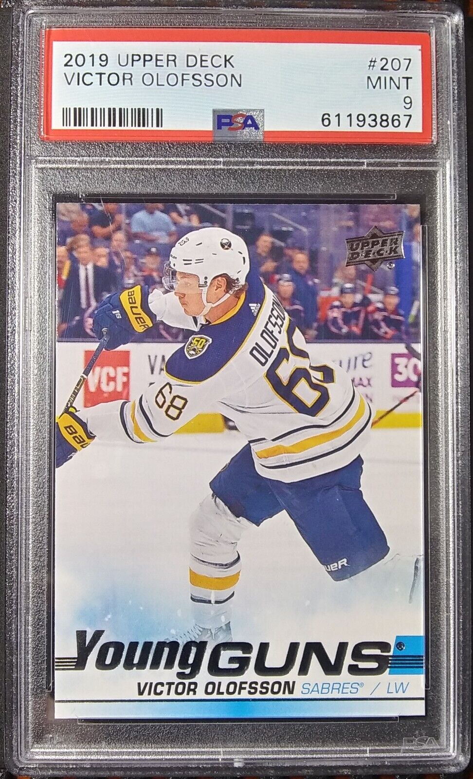 2019-20 Upper Deck Victor Olofsson #207 Rookie - Young Guns ROOKIE - PSA 9
