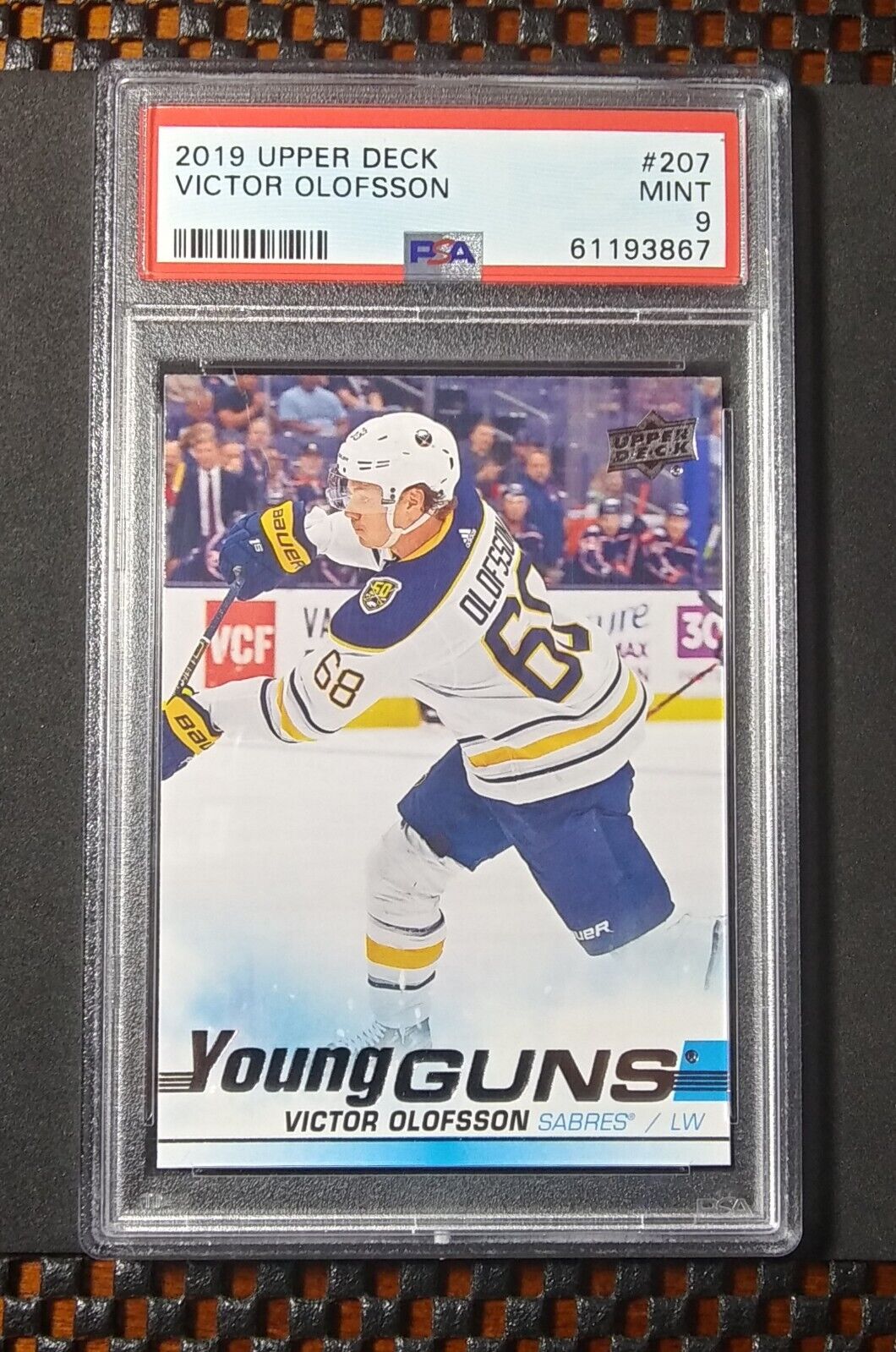 2019-20 Upper Deck Victor Olofsson #207 Rookie - Young Guns ROOKIE - PSA 9