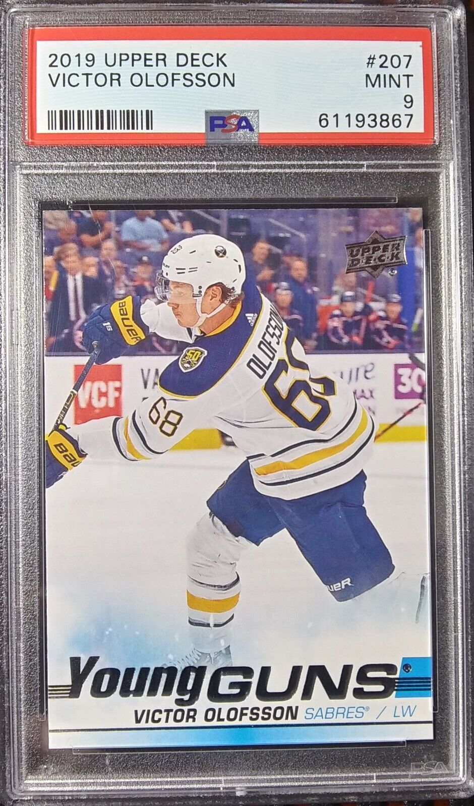 2019-20 Upper Deck Victor Olofsson #207 Rookie - Young Guns ROOKIE - PSA 9