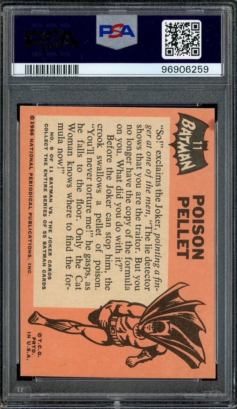 1966 Batman - BLACK BAT - #11 Poison Pellet PSA 3 VG