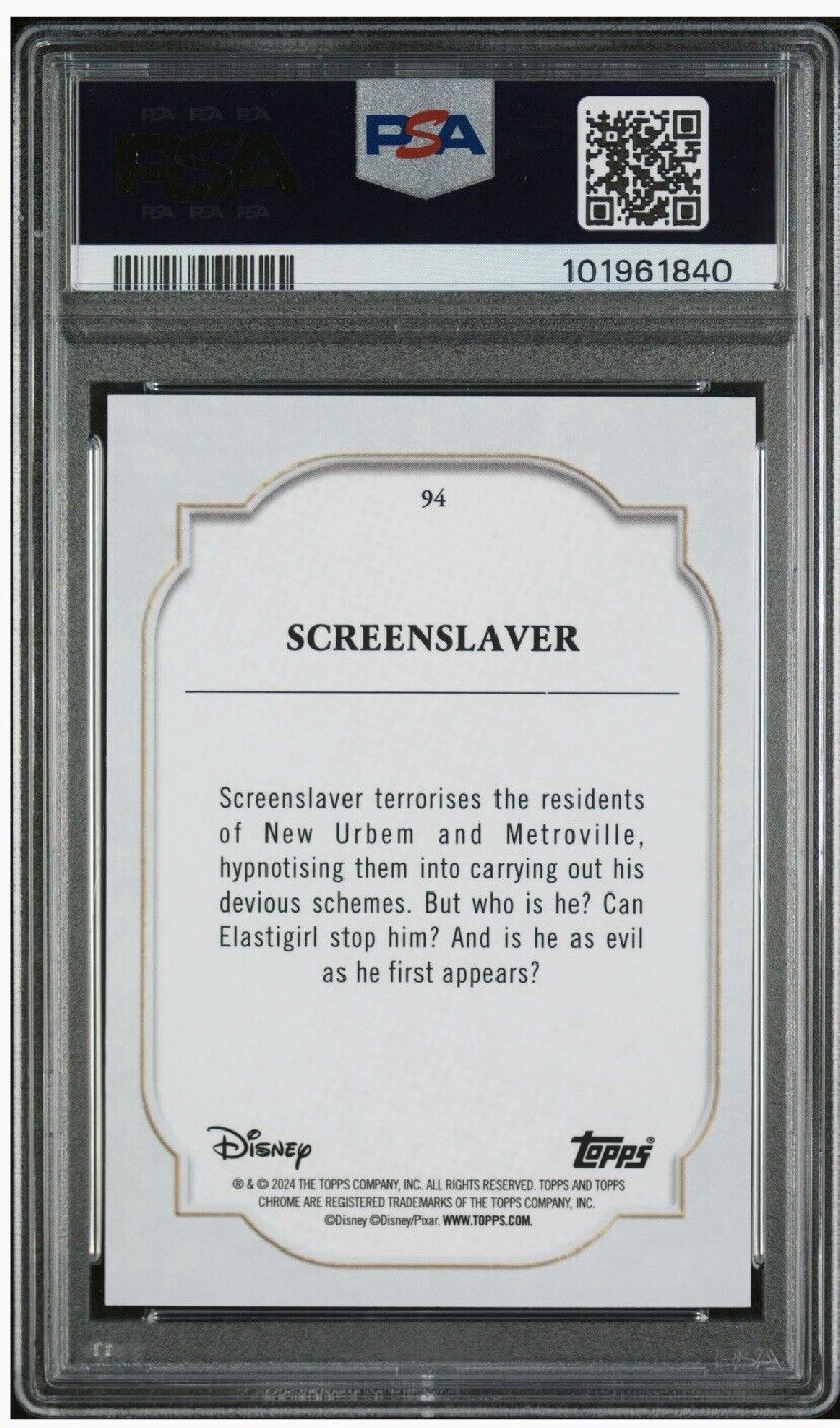 2024 Topps Chrome Disney Screenslaver #94 - /75 Blue Lava PSA 9 - /75