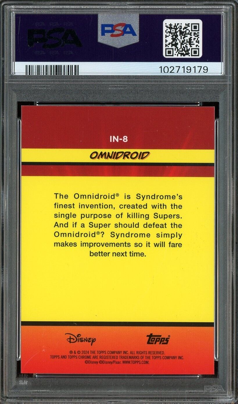 2024 Topps Chrome Disney The Incredibles 20th Anv #IN8 Omnidroid PSA 10