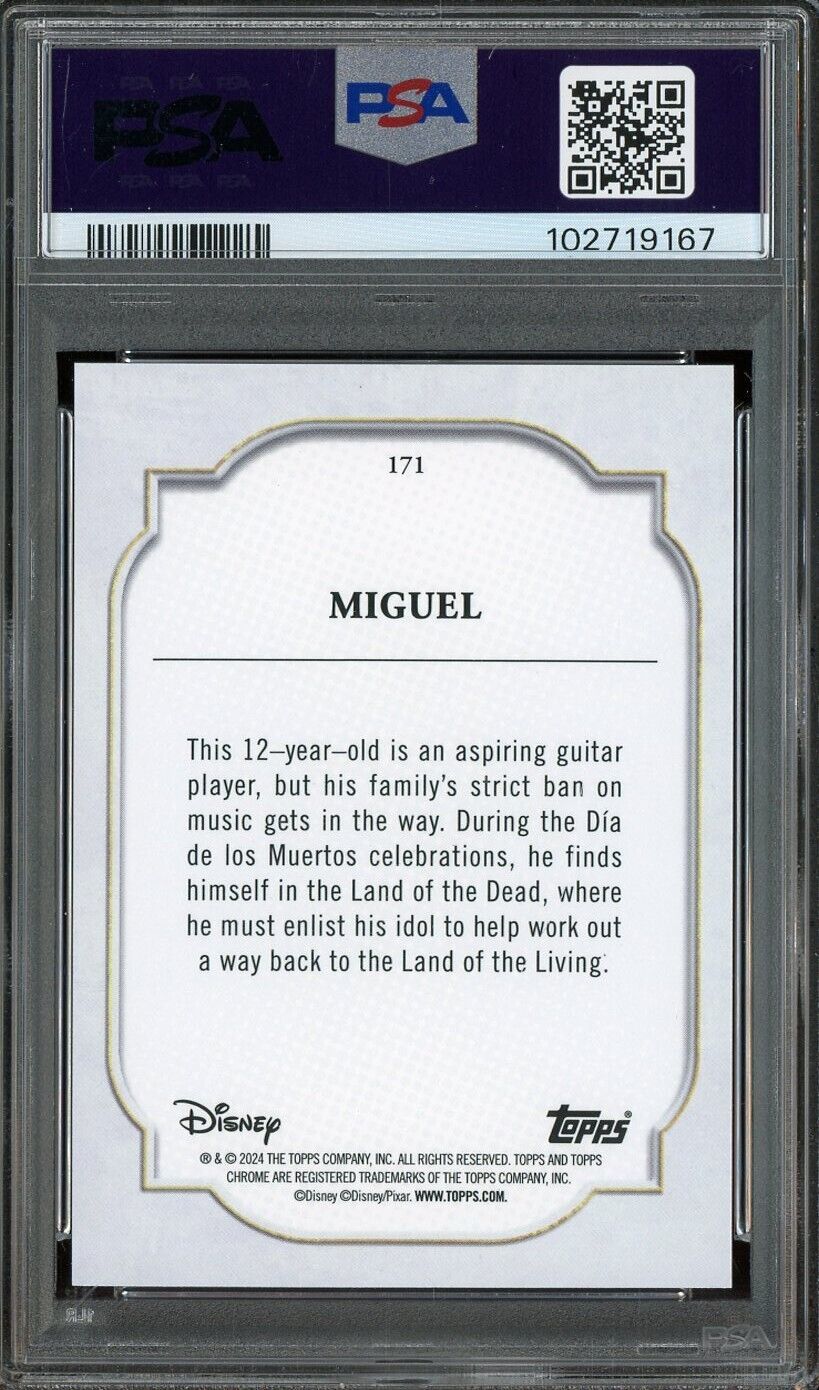 2024 Topps Chrome Disney #171 Miguel PSA 10 GEM MINT