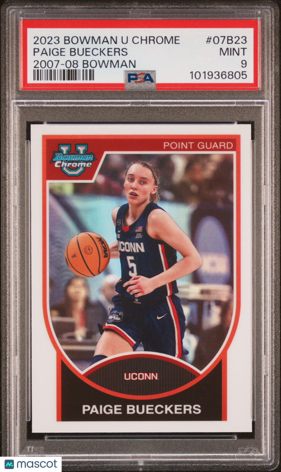 2023 Bowman U Chrome 2007-08 Bowman Refractor Paige Bueckers RC Rookie PSA 9