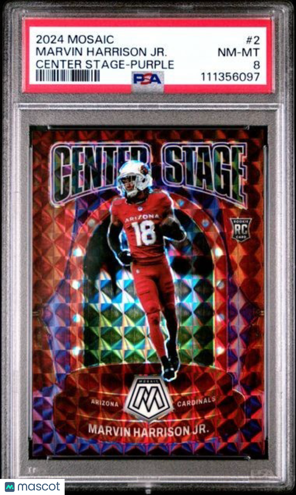 2024 Mosaic - Marvin Harrison Jr - Center Stage Purple /49 - ROOKIE - PSA - /49