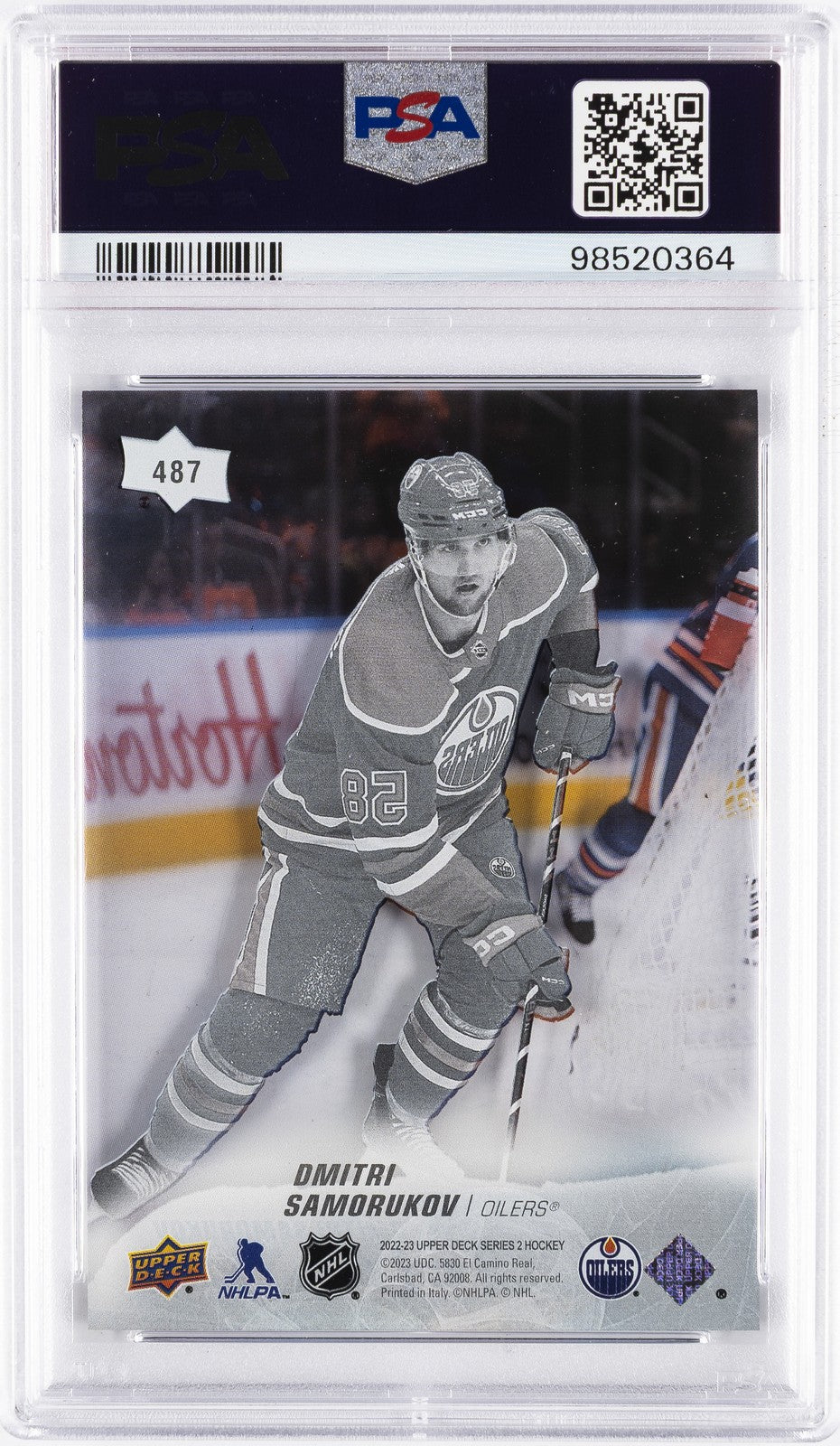2022 Upper Deck Hockey - Dmitri Samorukov - Young Guns ROOKIE - CLEAR CUT - PSA