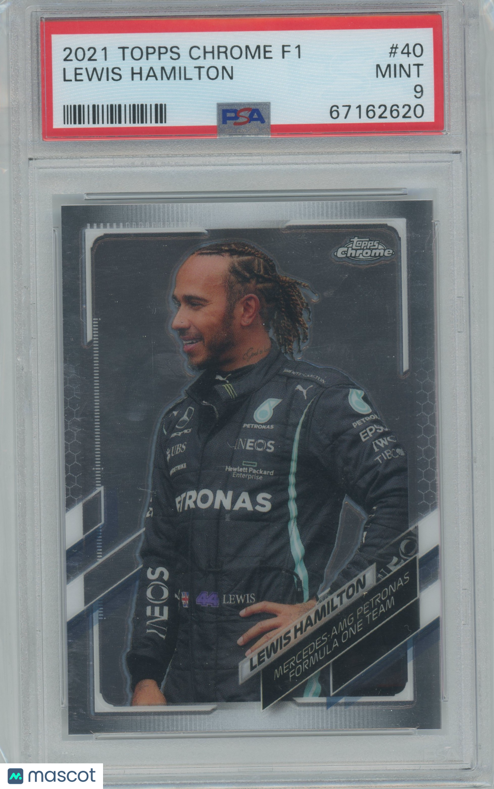 2021 Topps Chrome Formula 1 Lewis Hamilton #40 PSA 9