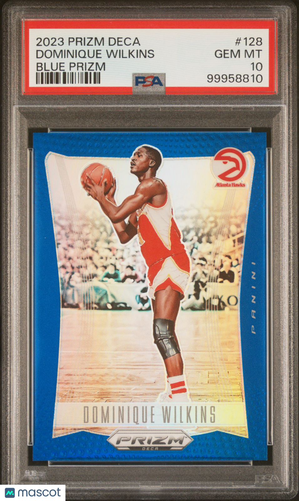 2023 Panini Deca Blue Prizm #128 Dominique Wilkins HOF - /149 PSA 10 - /149