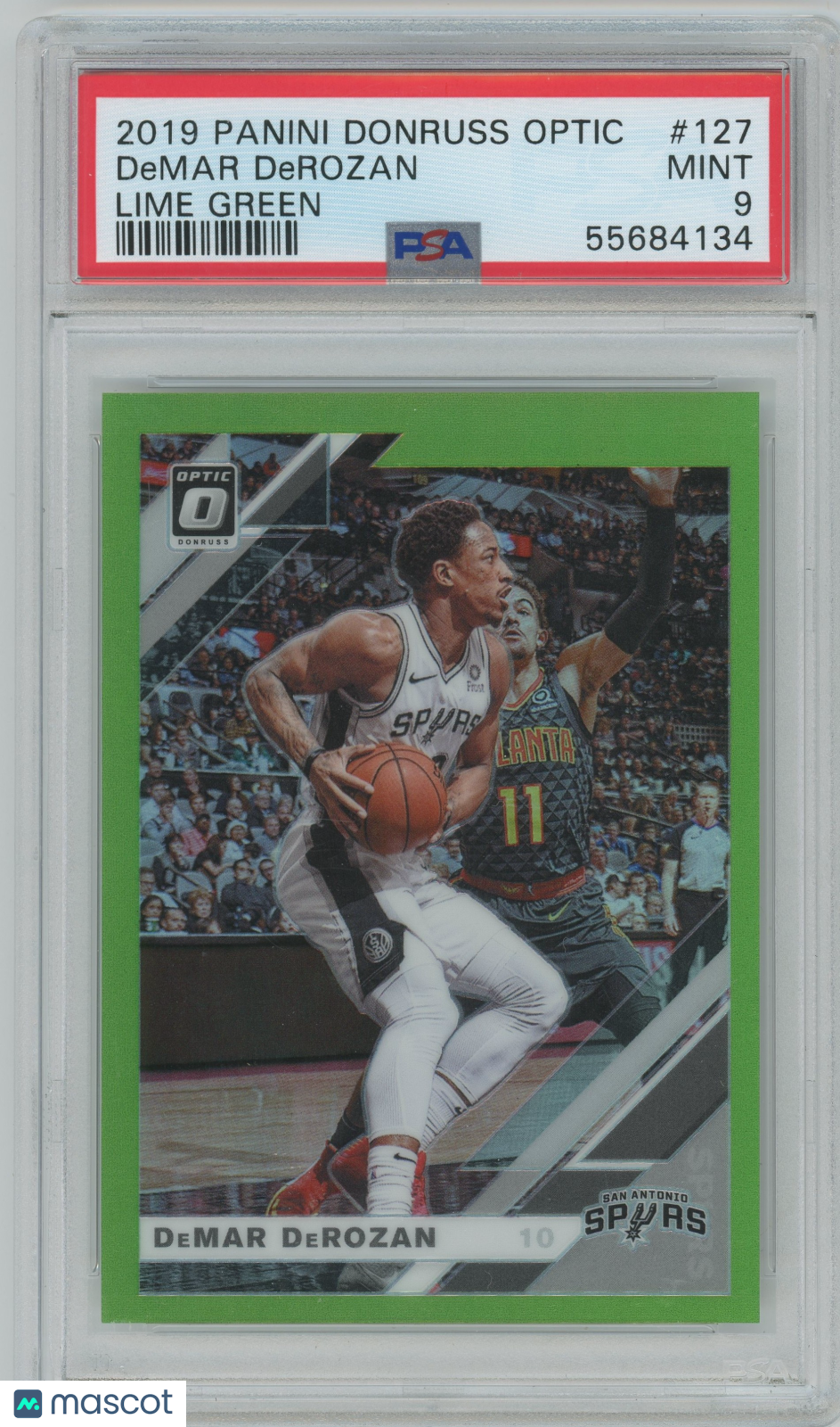 2019 Panini Donruss Optic DeMar DeRozan #127 Lime Green /149 - PSA 9 - /149