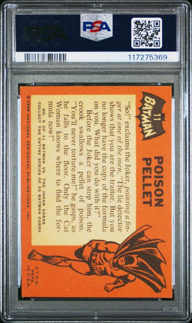 1966 Batman - BLACK BAT - #11 Poison Pellet - PSA 6