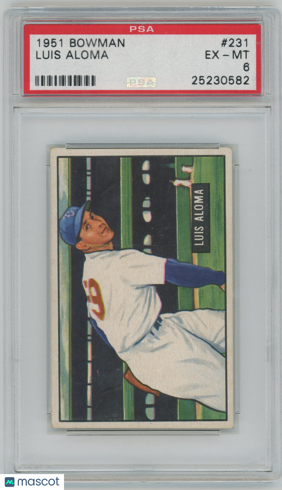 1951 Bowman #231 Luis Aloma Chicago Cubs PSA 6 EX-MT