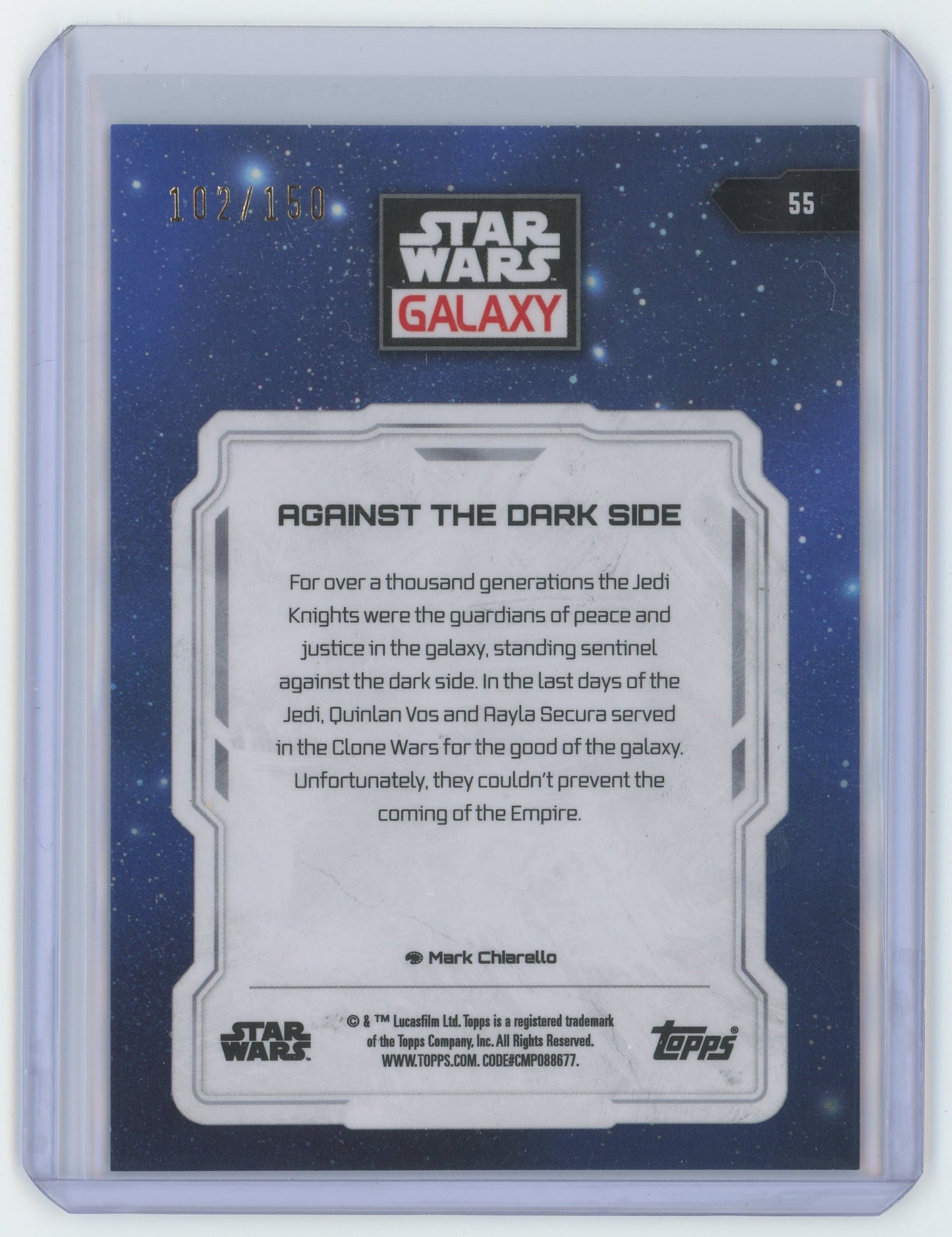 Star Wars Galaxy Against the Dark Side 102/150 #55