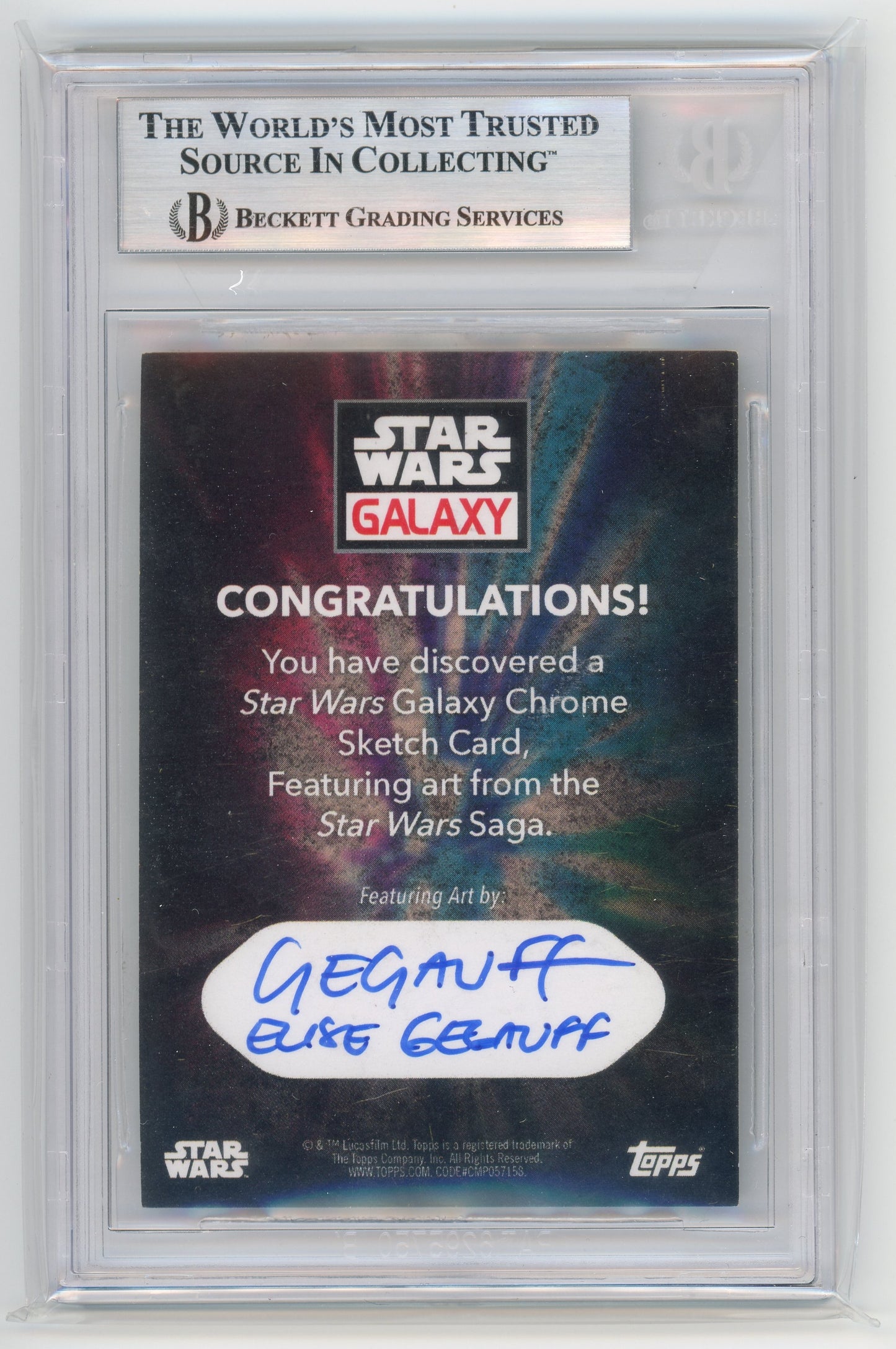 2022 Star Wars Galaxy Sketches The Mandalorian & IG-11 by Elise Gegauff BGS 8