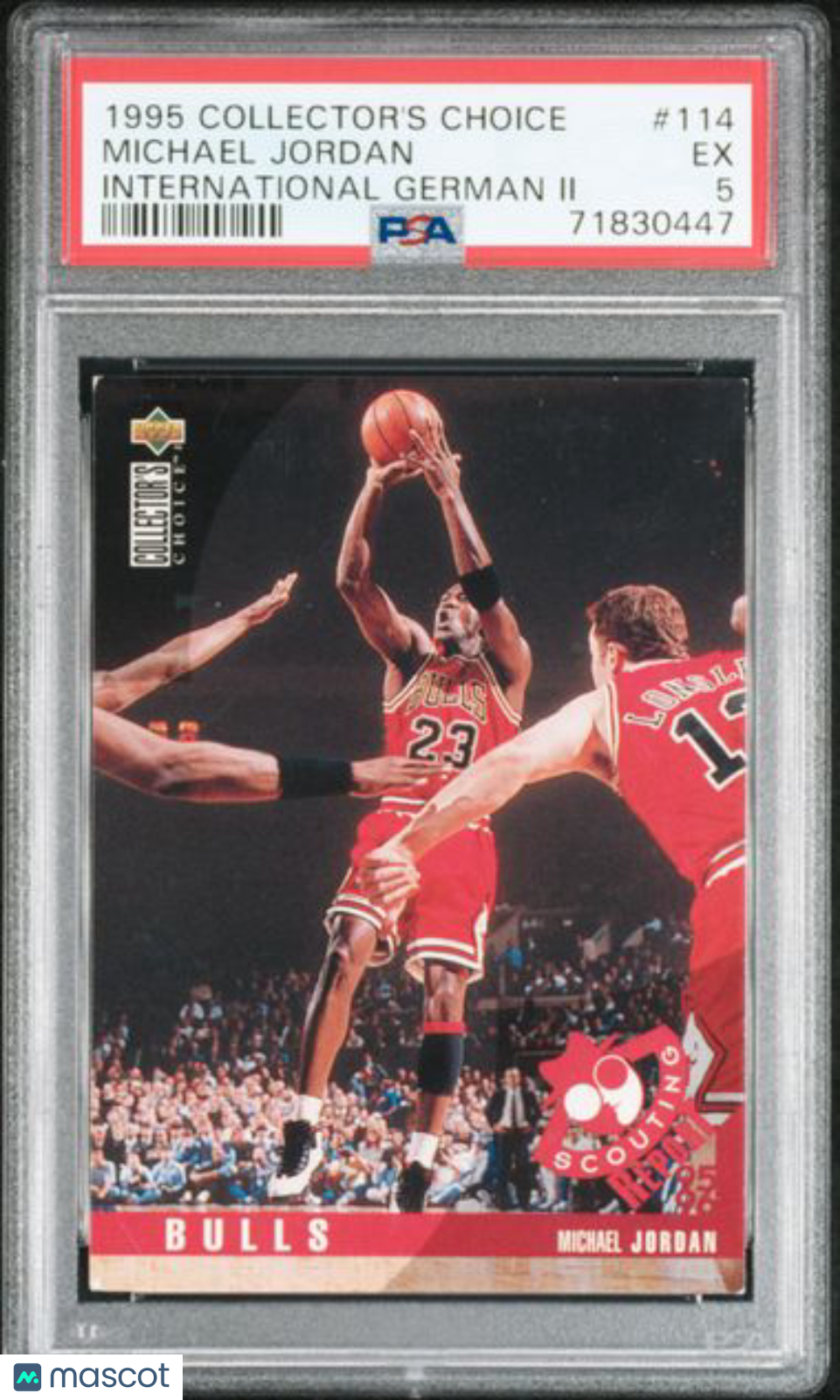 1995 Collector's Choice International German II #114 Michael Jordan HOF PSA 5 EX
