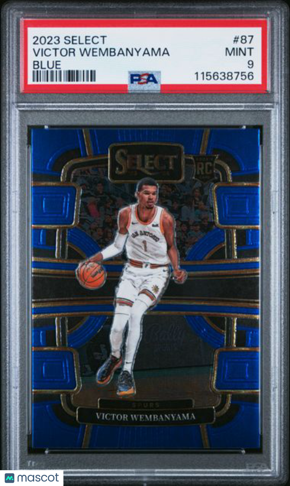 2023 Panini Select Blue #87 - Victor Wembanyama - Spurs - ROOKIE - PSA