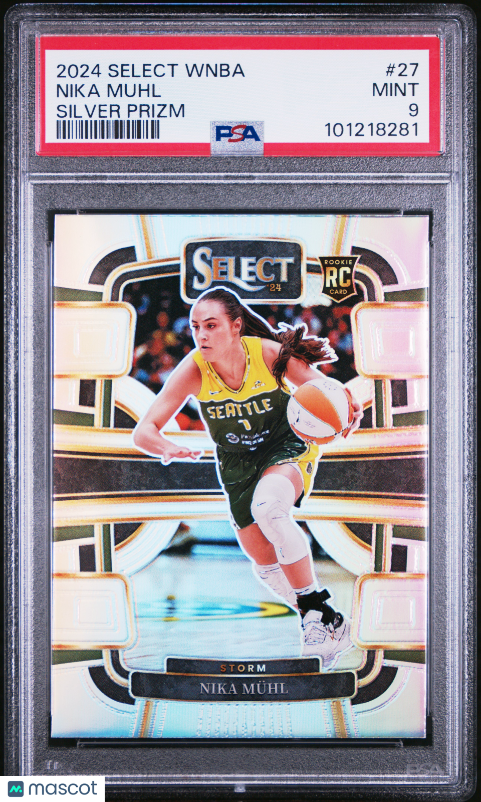 2024 Panini Select WNBA Silver Prizm #27 Nika Muhl RC Rookie PSA 9 ROOKIE