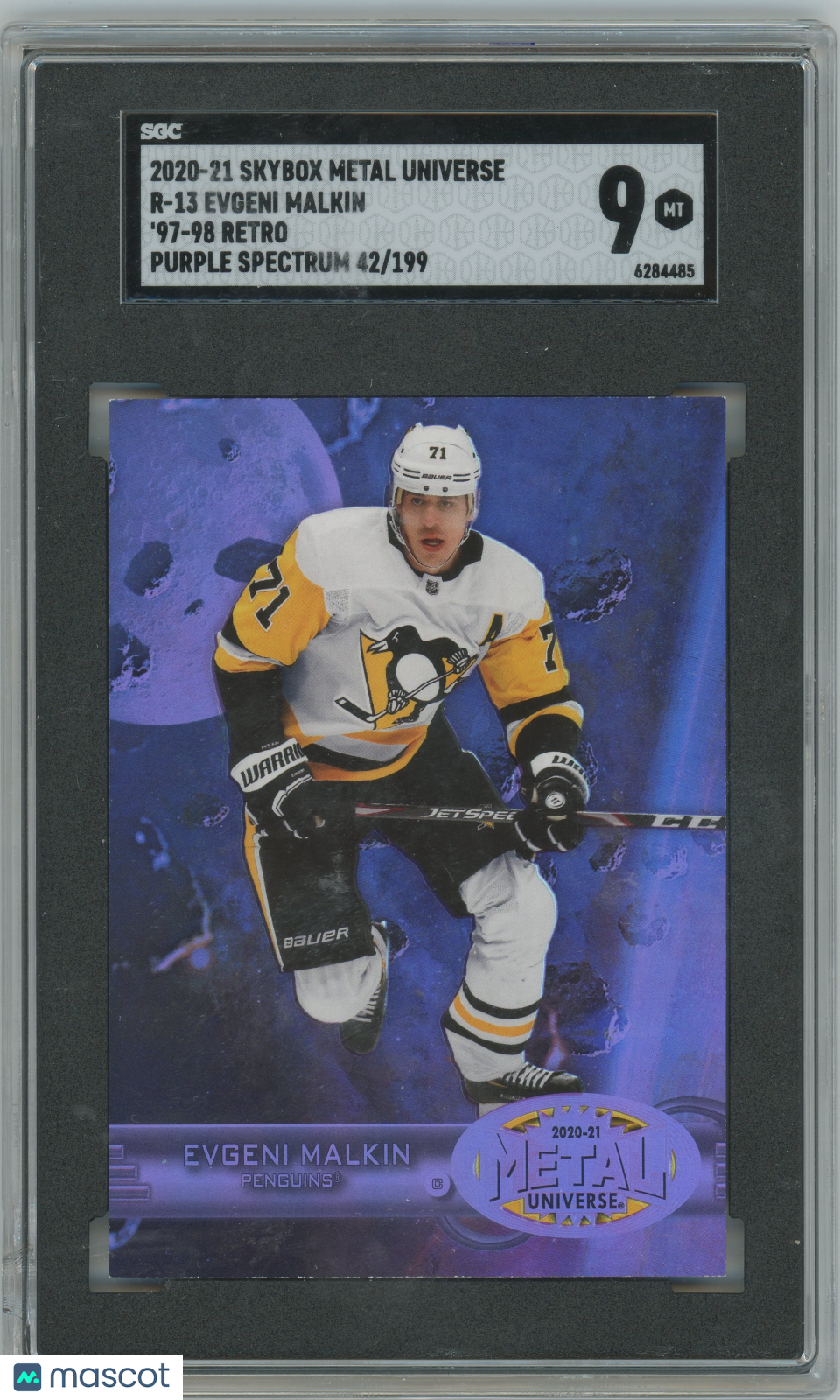 2020-21 Skybox Metal Universe Retro Purple Spectrum Evgeni Malkin /199 - SGC 9