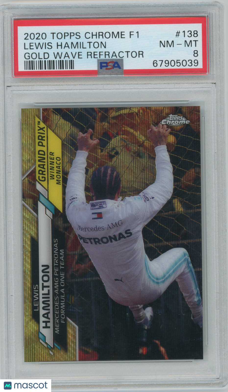 2020 Topps Chrome Formula 1 Lewis Hamilton #138 PSA 8 - /50, ## 37/50