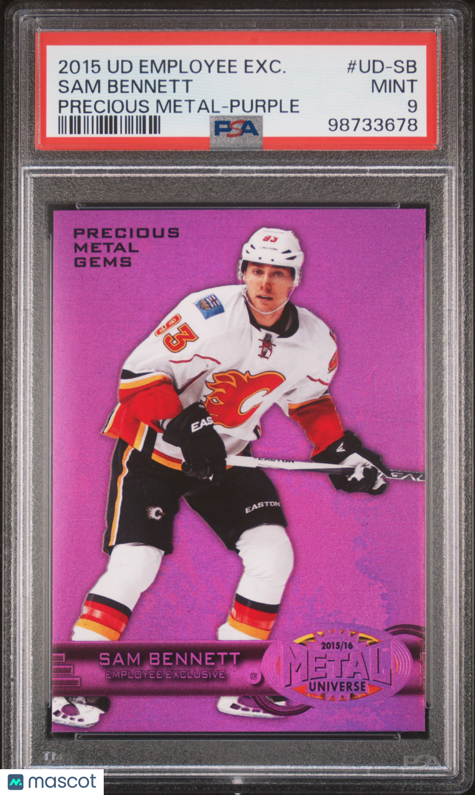2015 Upper Deck Employee Exclusive Precious Metal-Purple Sam Bennett PSA 9