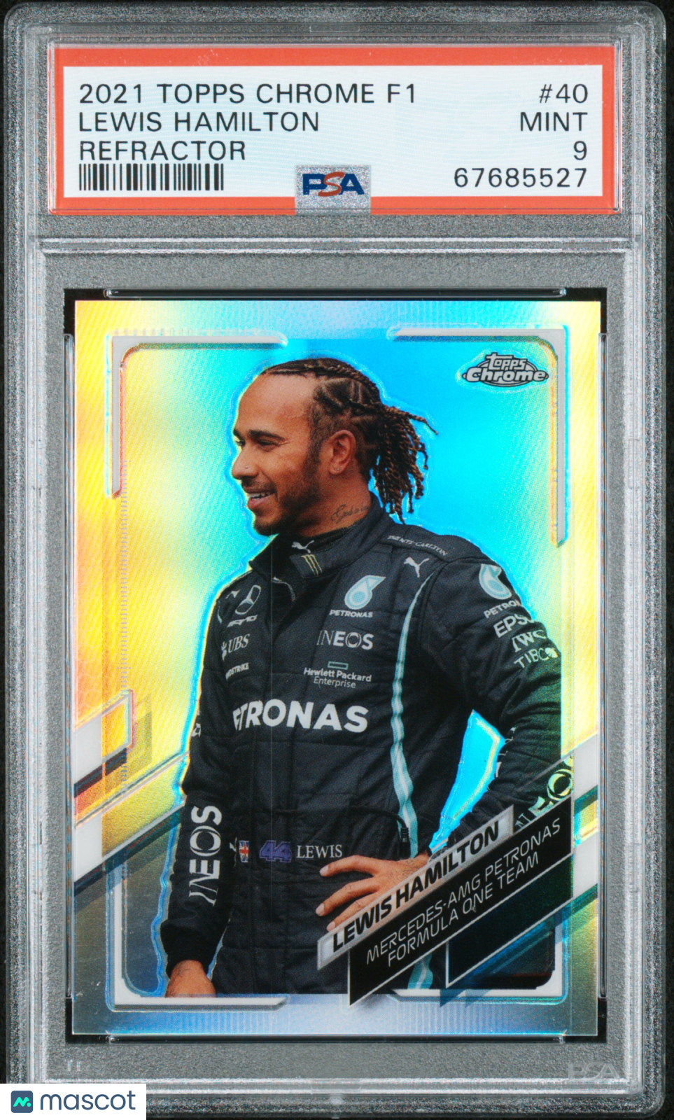 2021 Topps Chrome F1 Refractor #40 Lewis Hamilton PSA 9 MINT