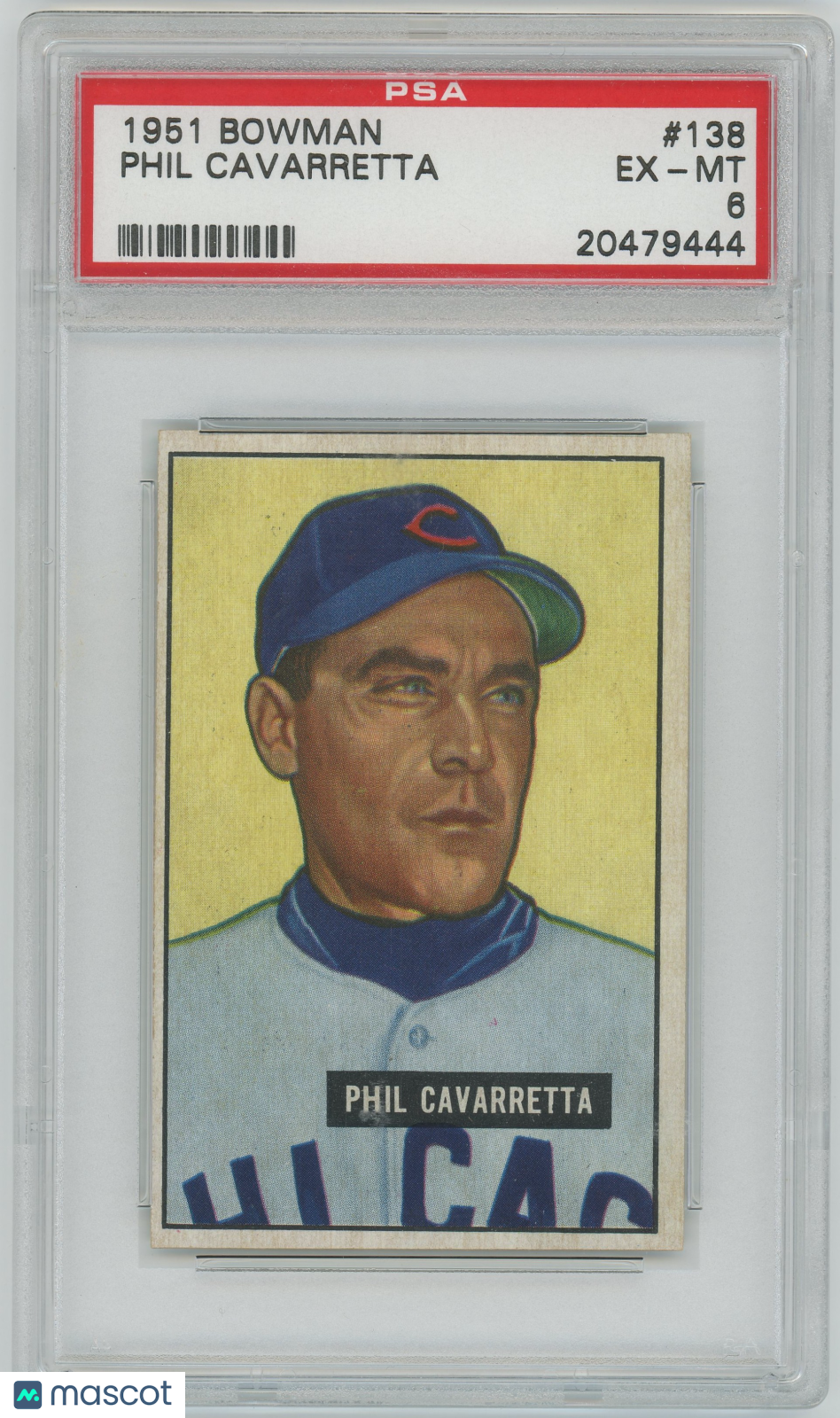 1951 Bowman #138 Phil Cavarretta Chicago Cubs PSA 6 EX-MT