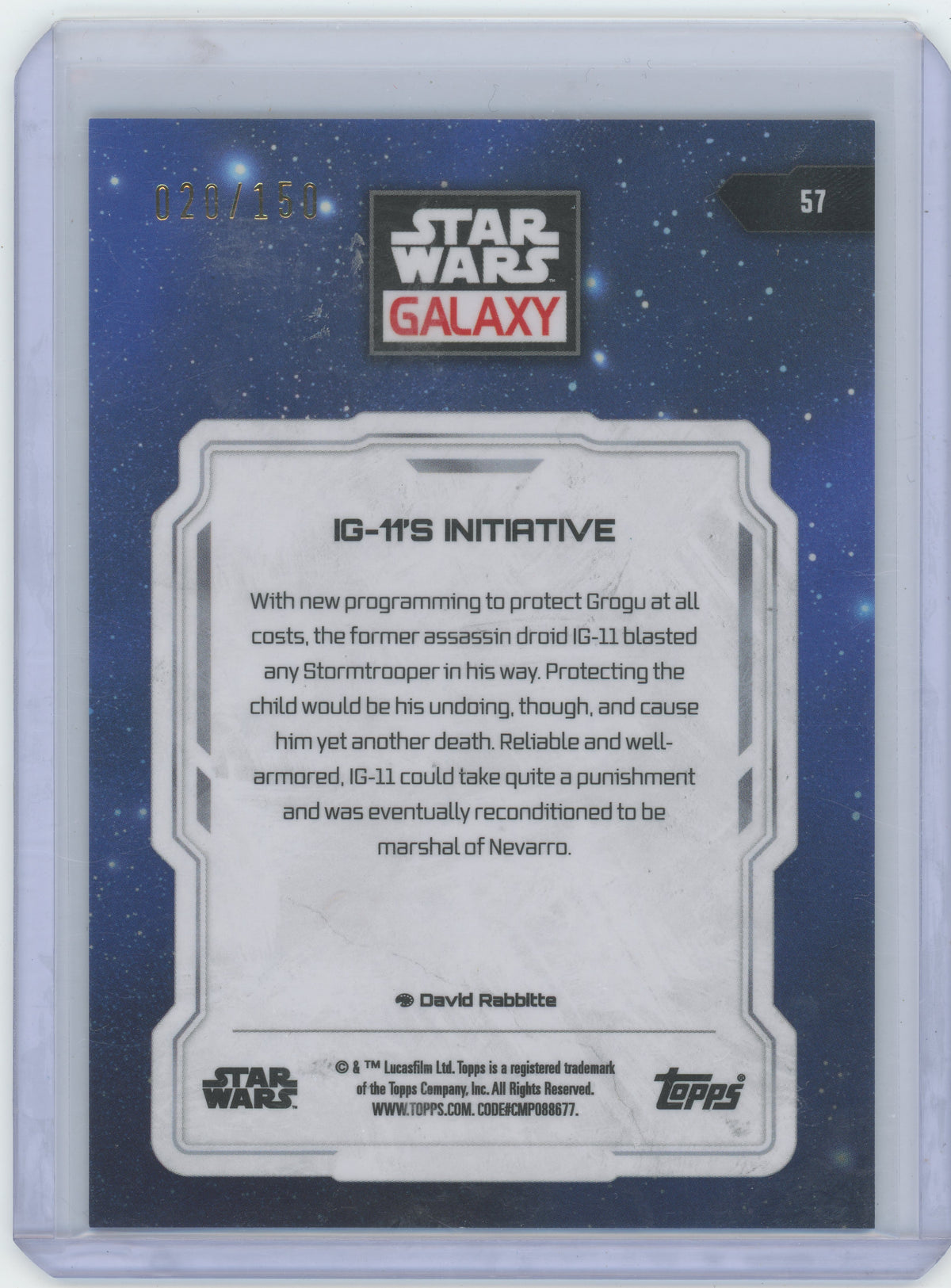 2024 Topps Star Wars Galaxy David Rabbitte #57