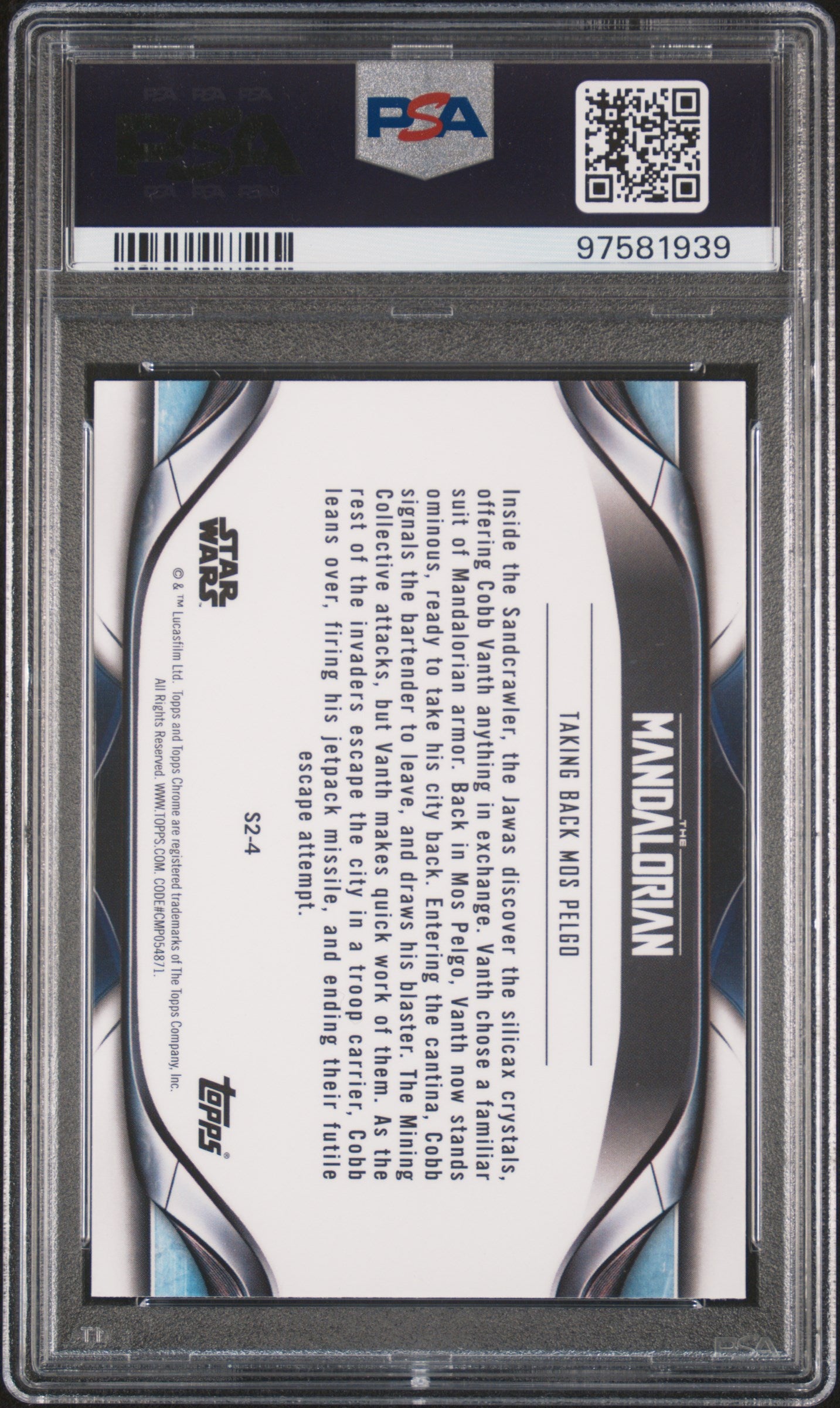 2022 Star Wars The Mandalorian Beskar Edition - Taking Back Mos Pelgo #4 PSA 9