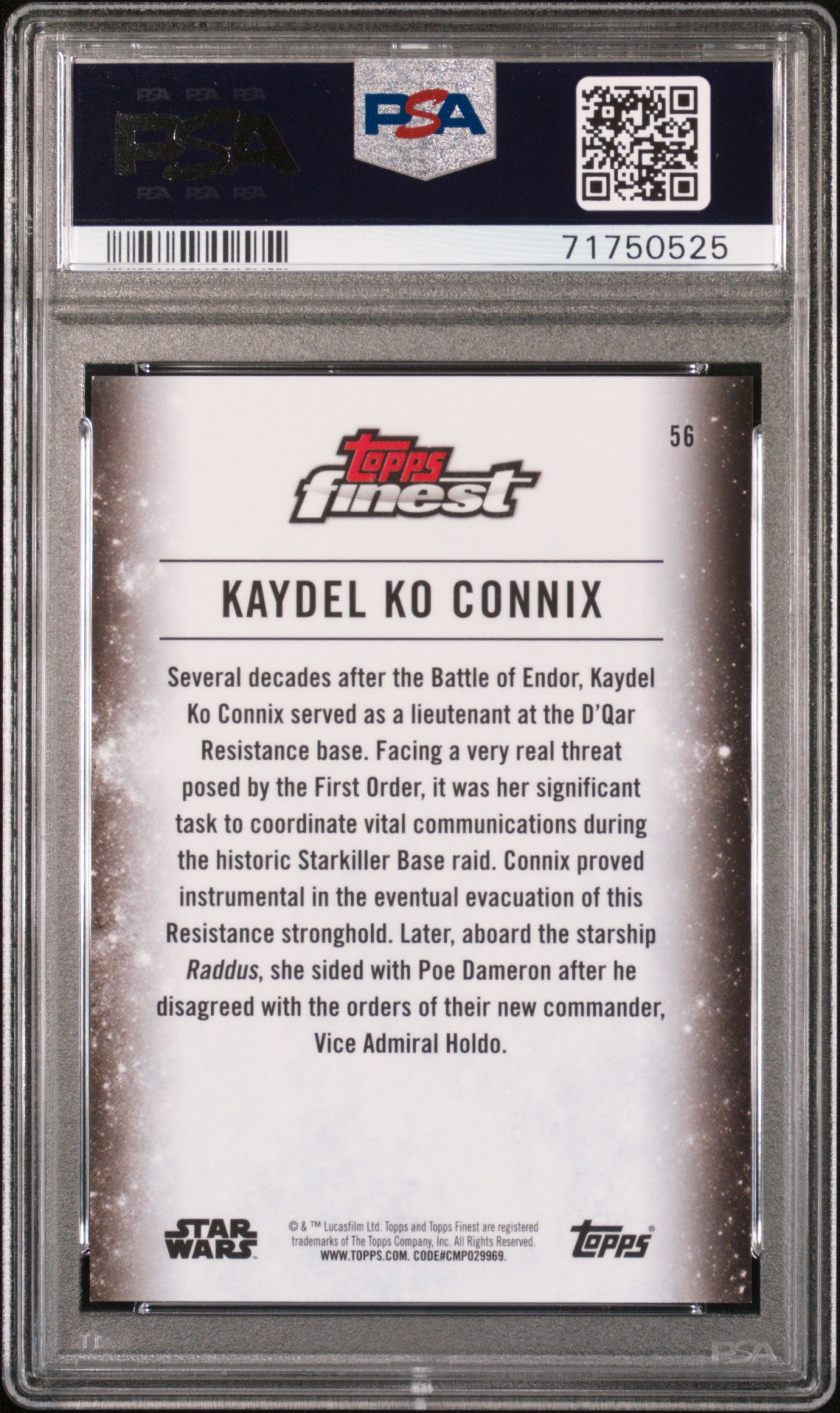 2018 Finest Star Wars Kaydel Ko Connix #56 - /150 PSA 10 - /150 PSA 10