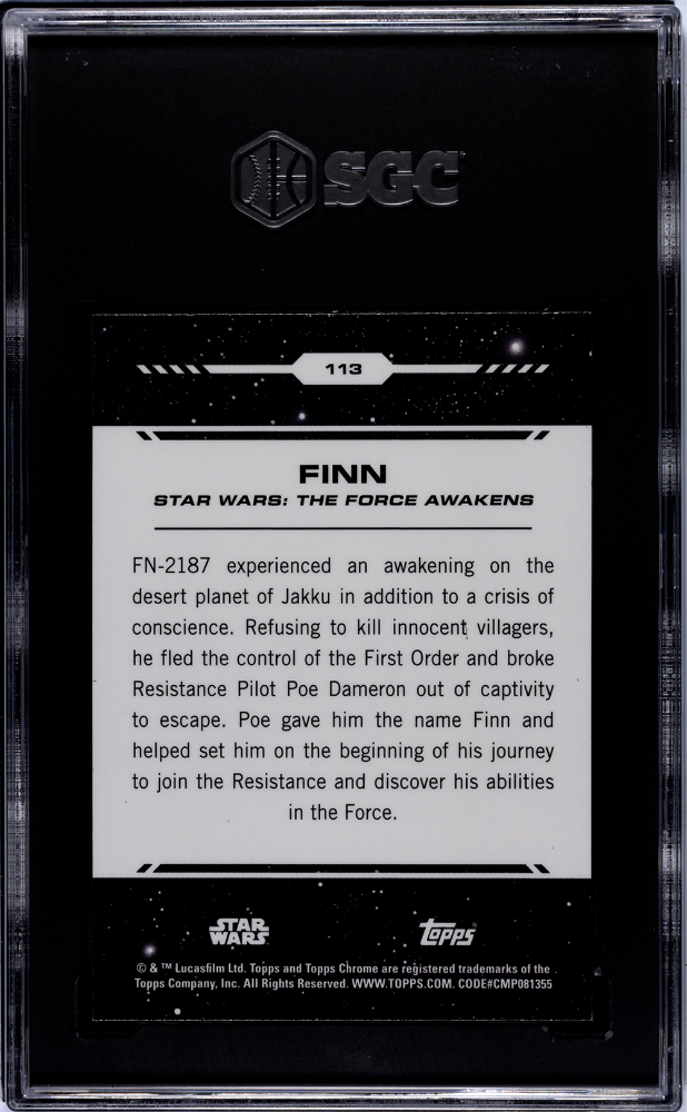 2024 Topps Chrome Star Wars - Finn #113 - SGC 9