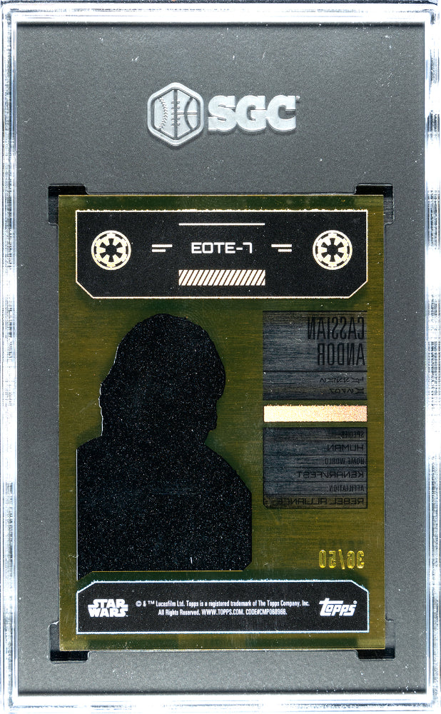 2023 Topps Finest Star Wars Cassian Andor #EOTE-7- GOLD /50 - SGC 9.5 - GOLD /50