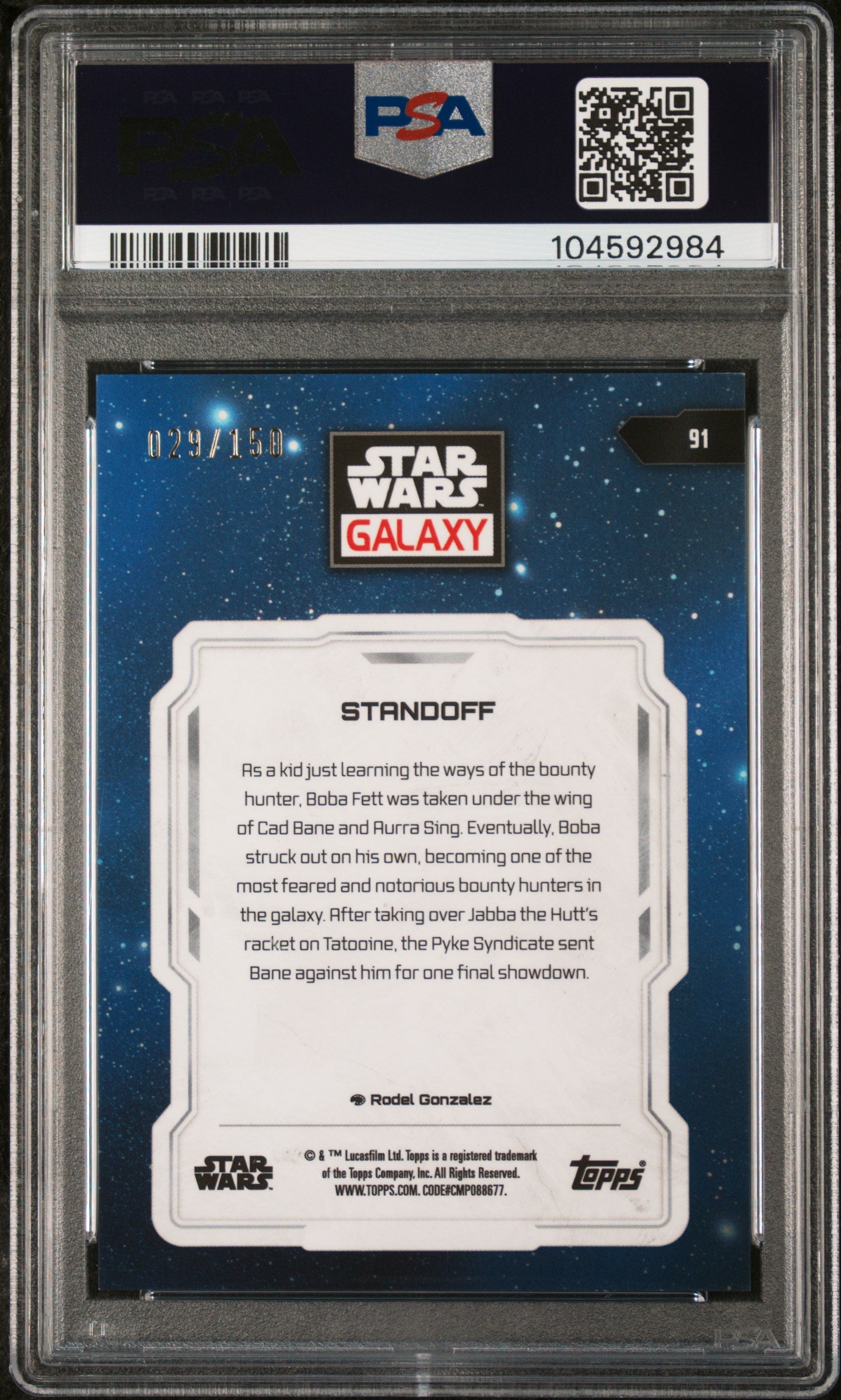 2024 Topps Chrome Star Wars Galaxy Standoff - Blue Refractor /150 - PSA 9 - /150