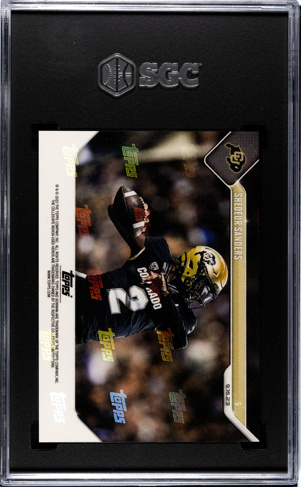 2023 Bowman University Now - Shedeur Sanders #5 - Purple /25 - SGC 9.5 - /25