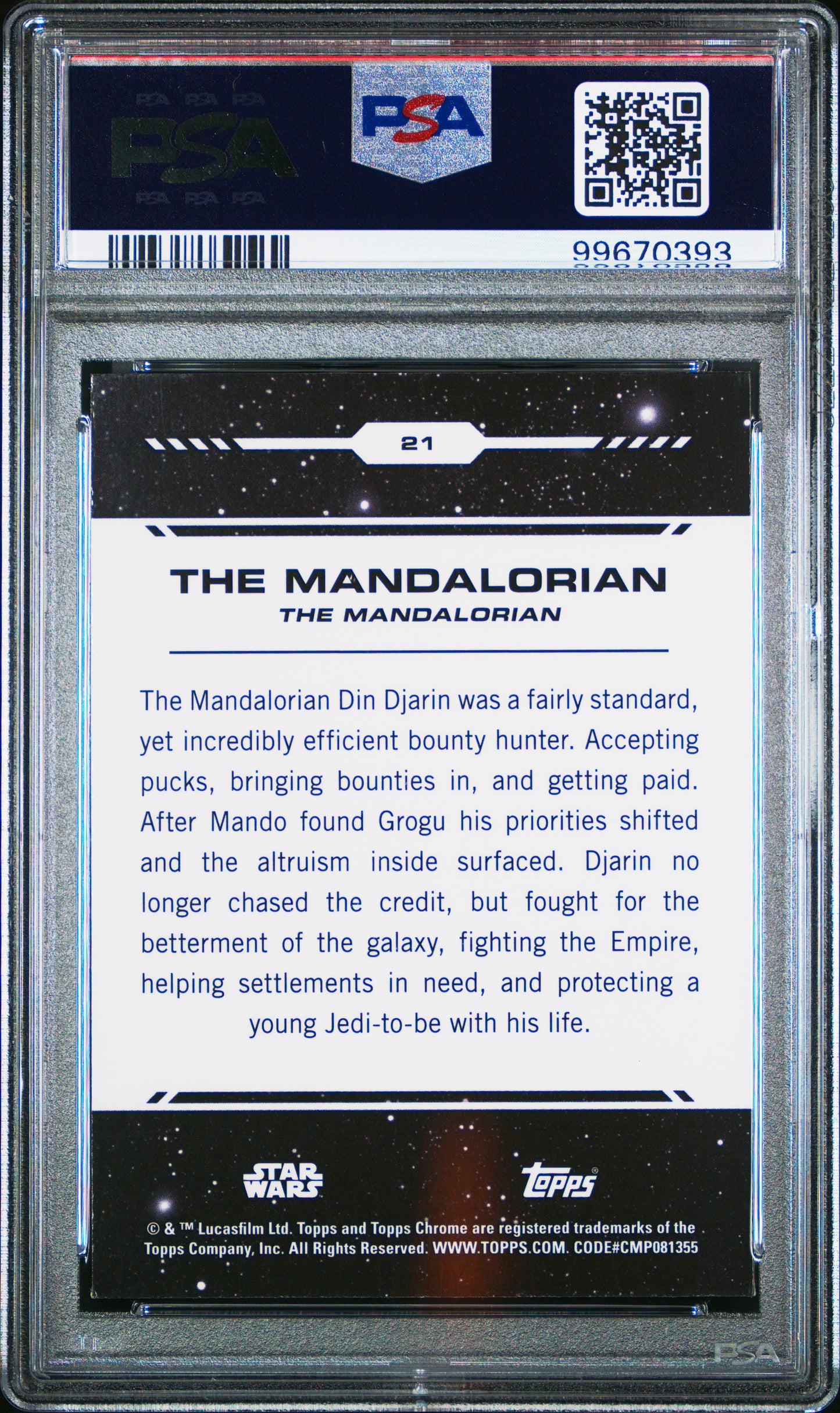 2024 Topps Chrome Star Wars - The Mandalorian #21 - Red Blaster Red Wave - PSA