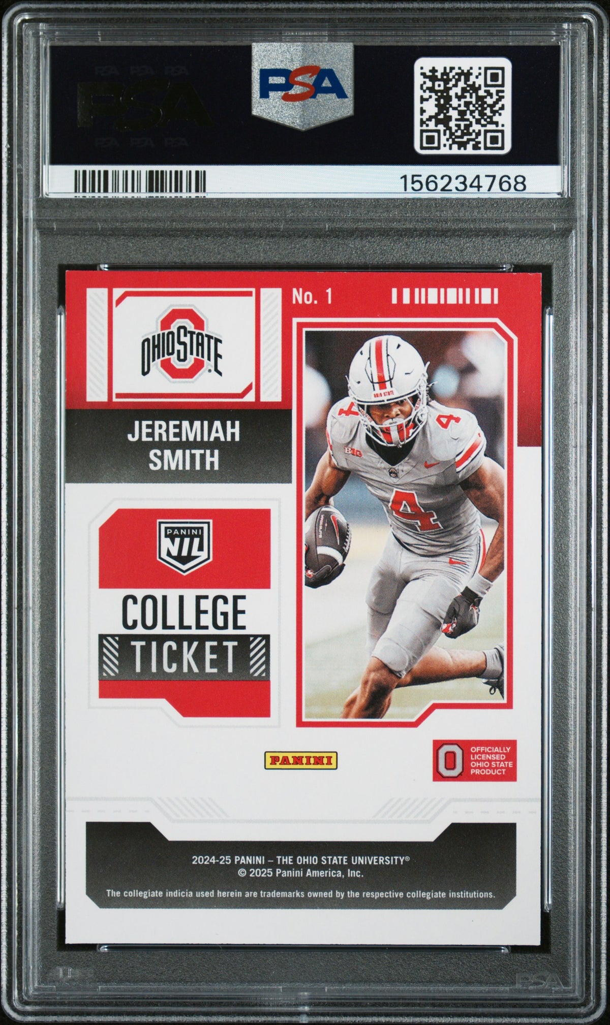 2024 Panini The Ohio State NIL - Jeremiah Smith - Contenders - PSA 7