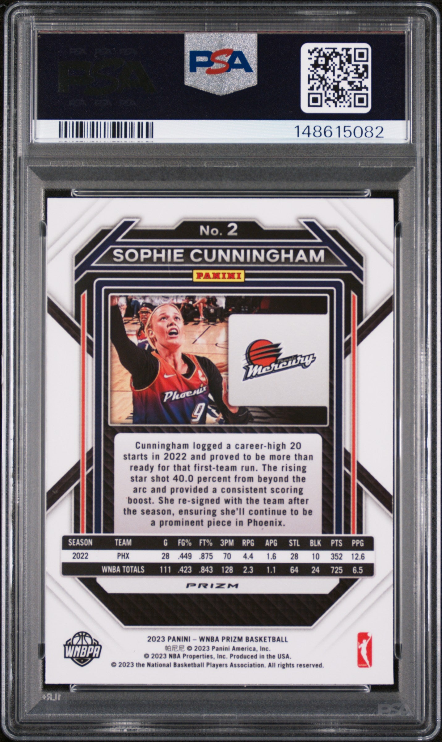 2023 Prizm WNBA - Sophie Cunningham #2 - Green - PSA 10