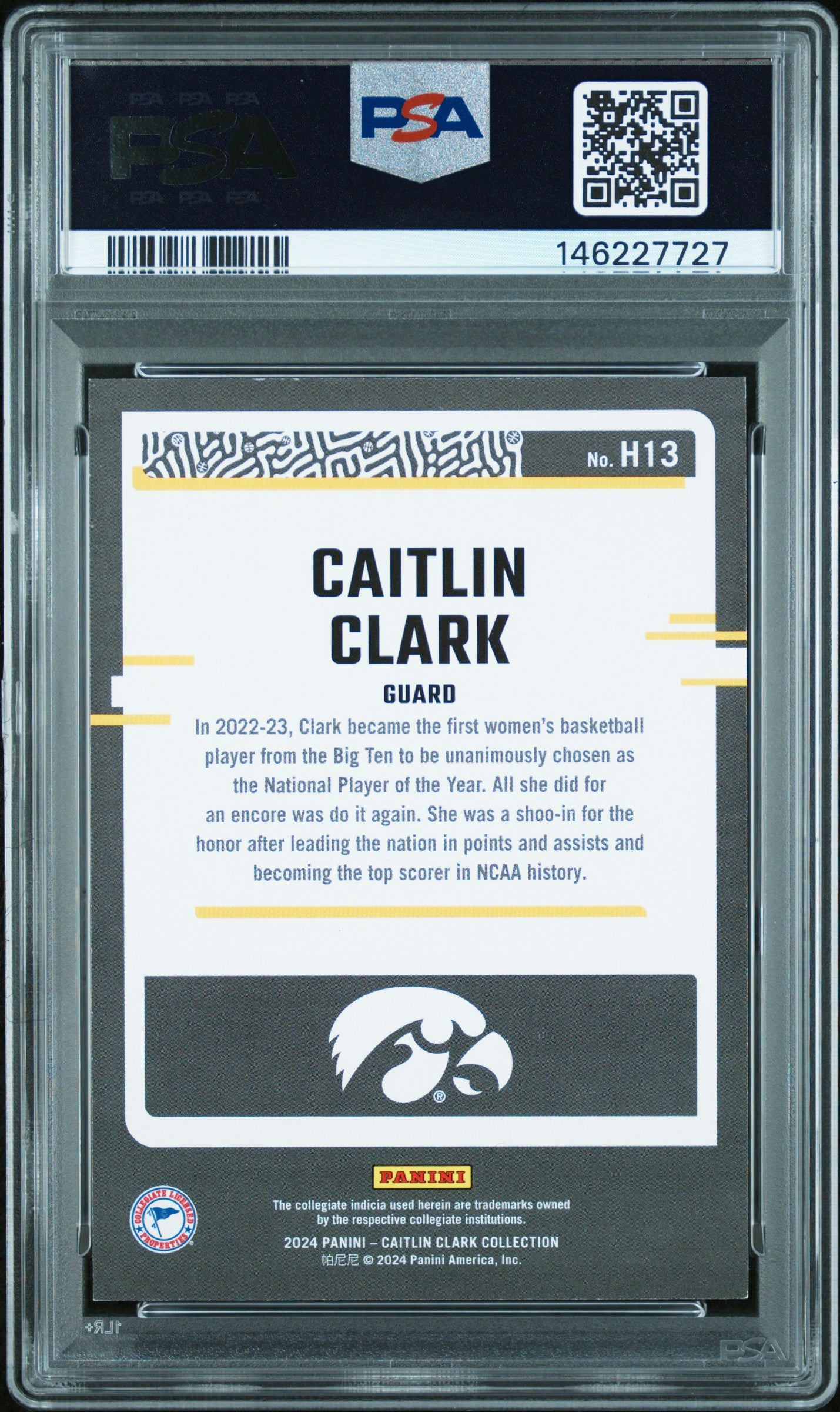 2024 Caitlin Clark - Caitlin Clark - Highlights - Floating Hearts /199 - PSA