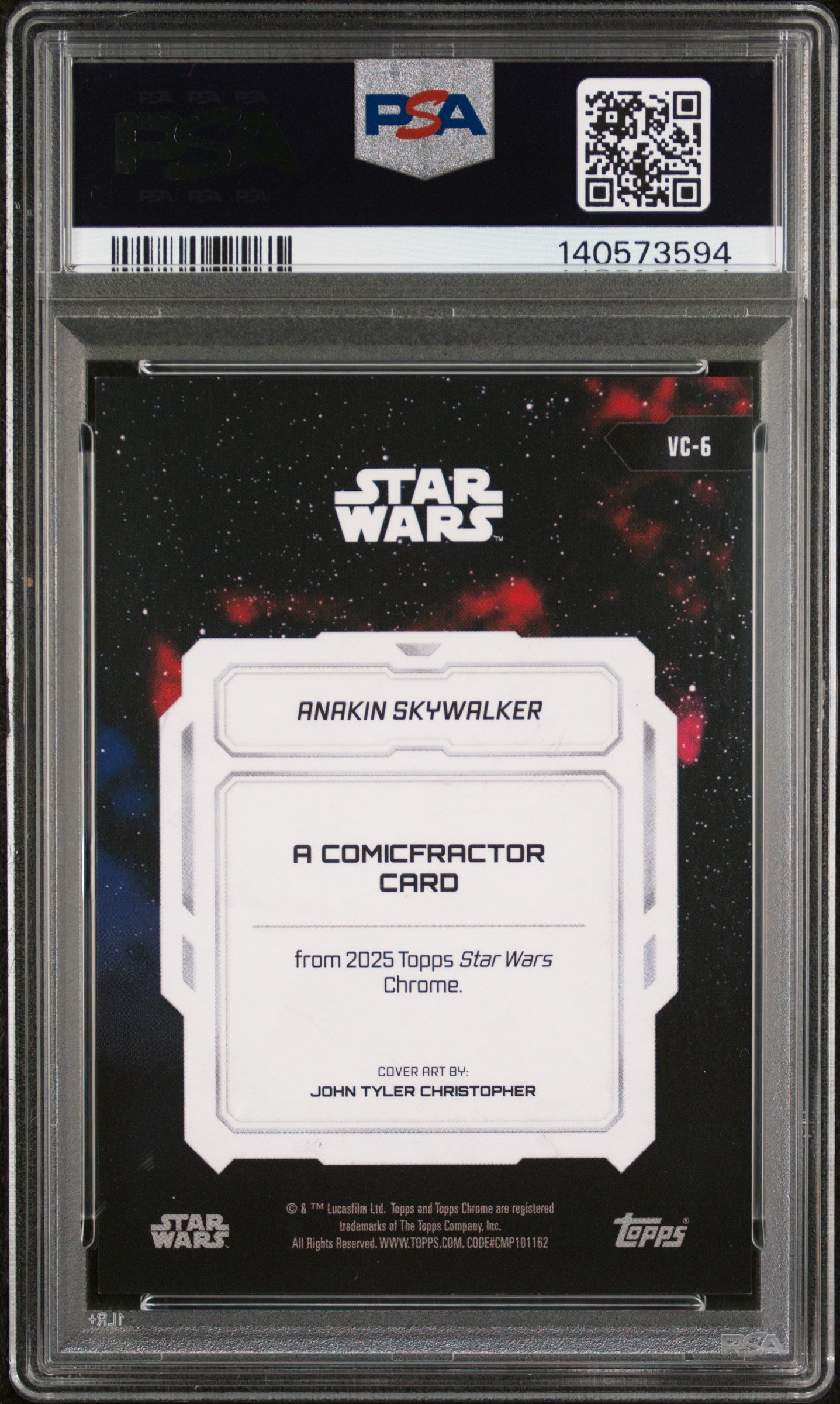 2025 Topps Chrome Star Wars - Anakin Skywalker #VC6 - Comicfractor SSP - PSA 9