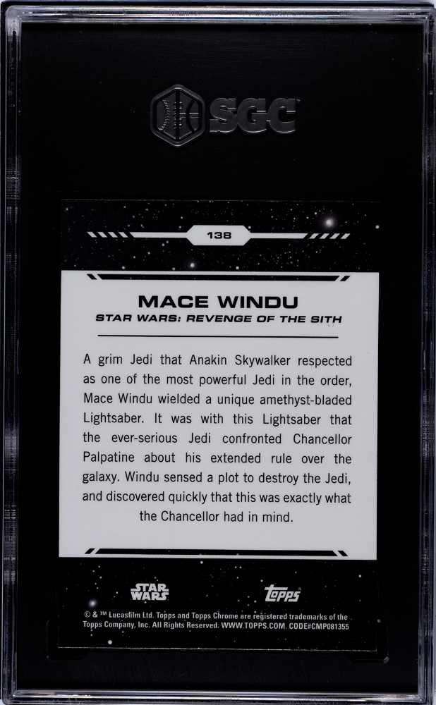 2024 Topps Chrome Star Wars - Mace Windu #138 - SGC 9.5