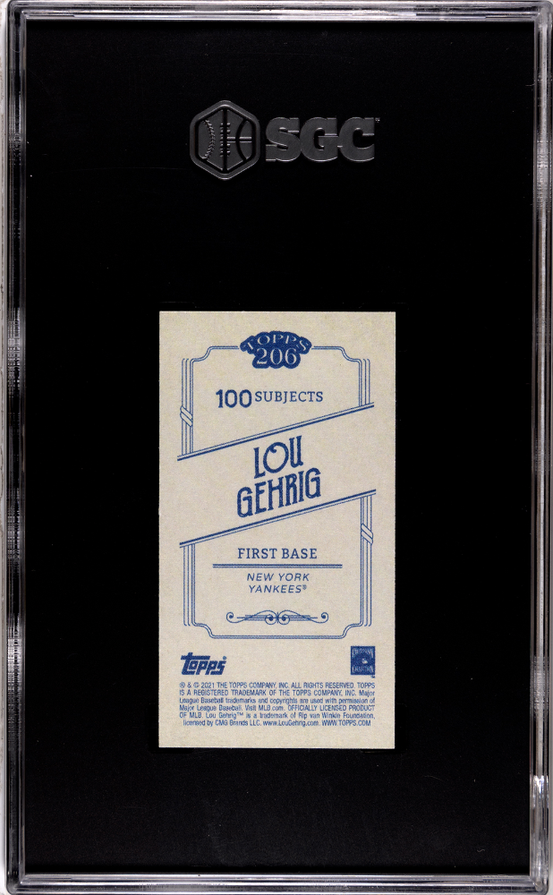 2022 Topps 206 - Lou Gehrig - Wood Paper Stock - SGC 9.5