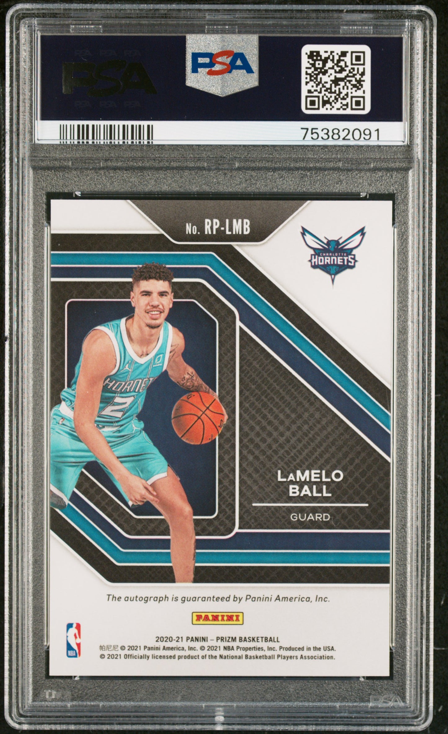 2020 Panini Prizm Rookie Penmanship Lamelo Ball #RPLMB PSA 9