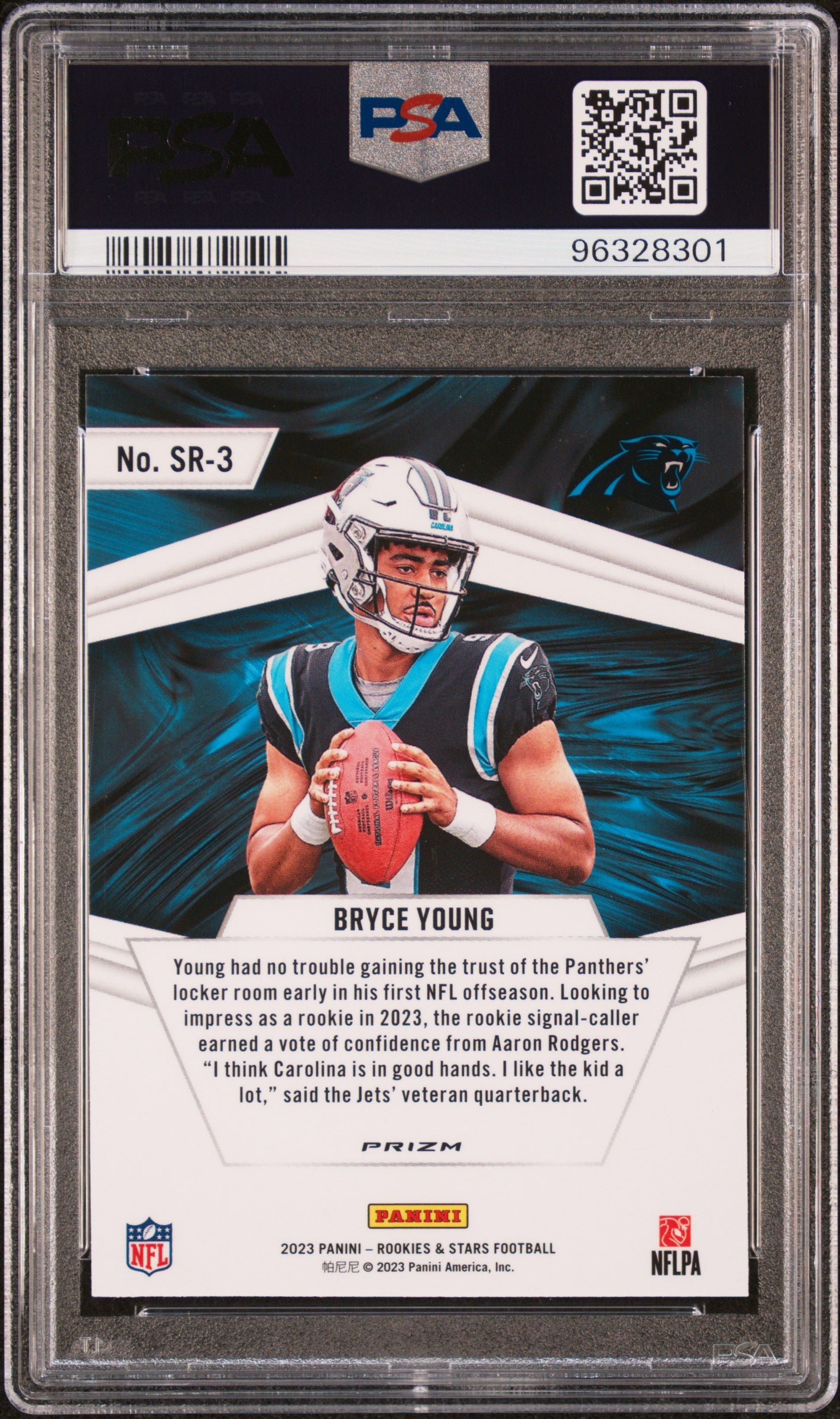 2023 Panini Rookies & Stars Stellar Rookies Bryce Young #SR3 Red Plaid PSA 8